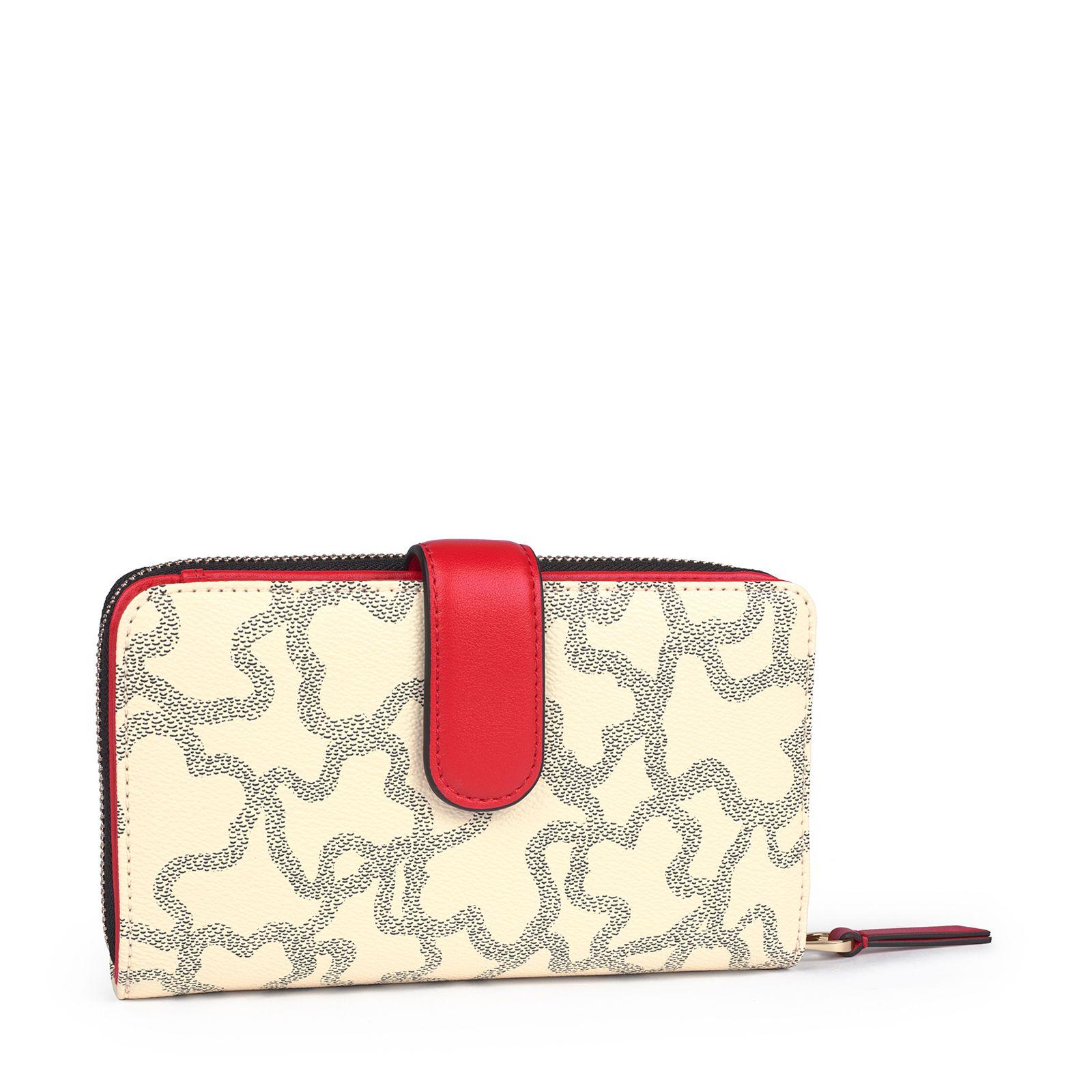 Billetera mediana  Kaos Icon Multi Beige - Rojo Tous-1