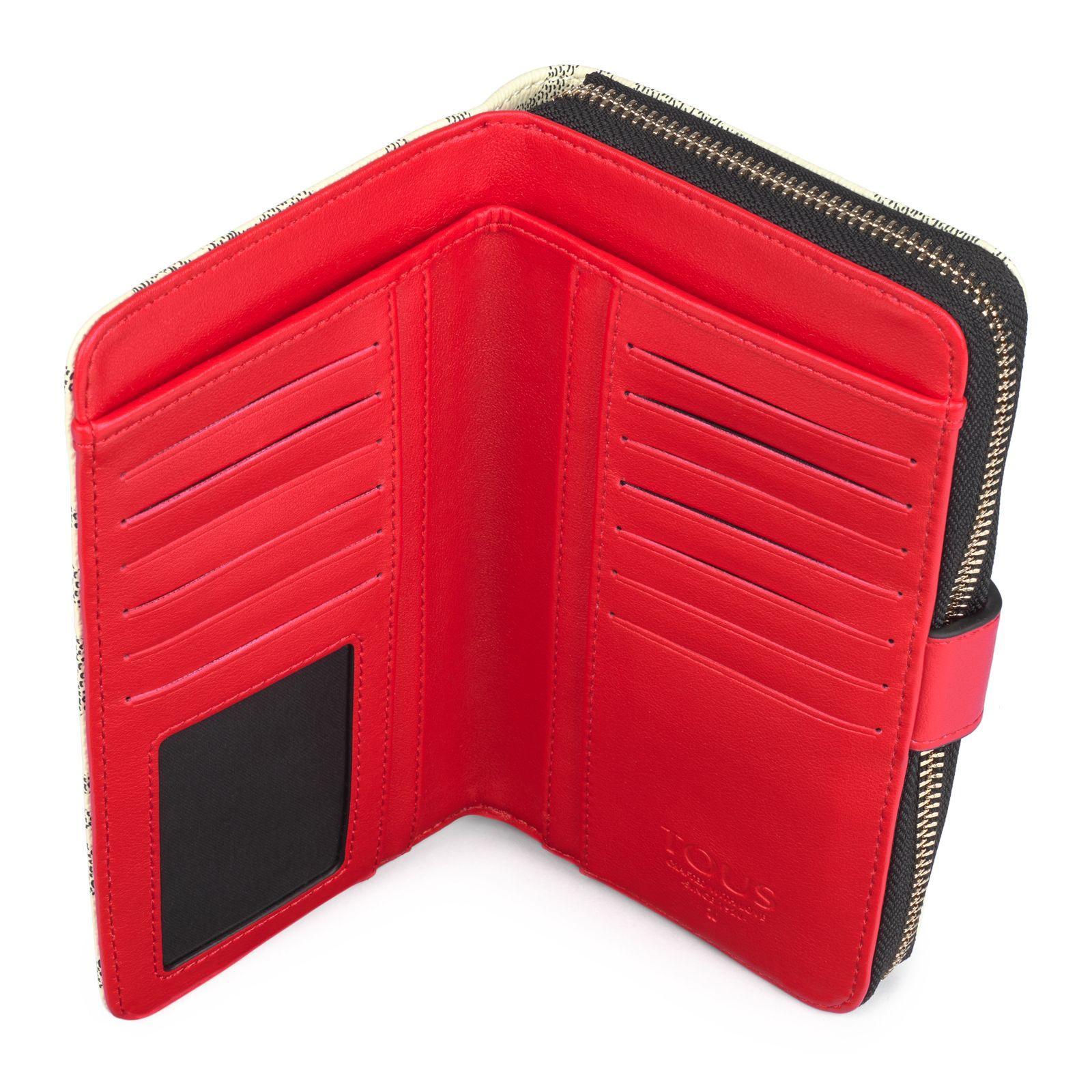 Billetera mediana  Kaos Icon Multi Beige - Rojo Tous-2