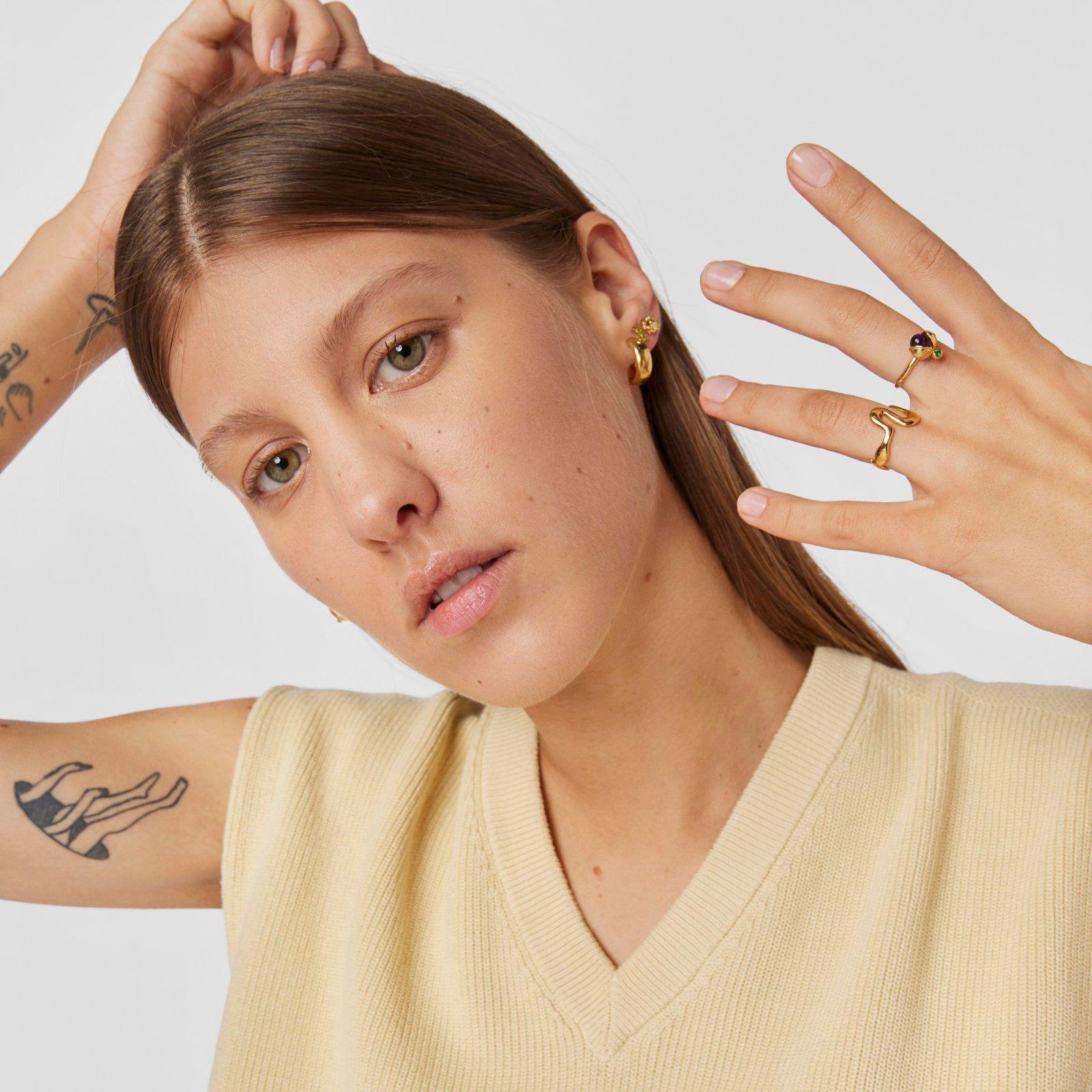 Anillo de plata vermeil  Virtual Garden Tous-4