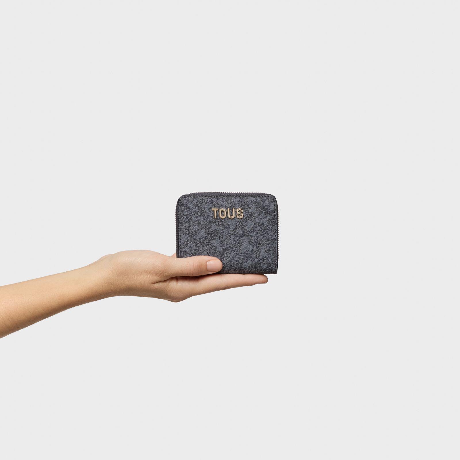 Monedero gris oscuro Kaos Mini Lines-3