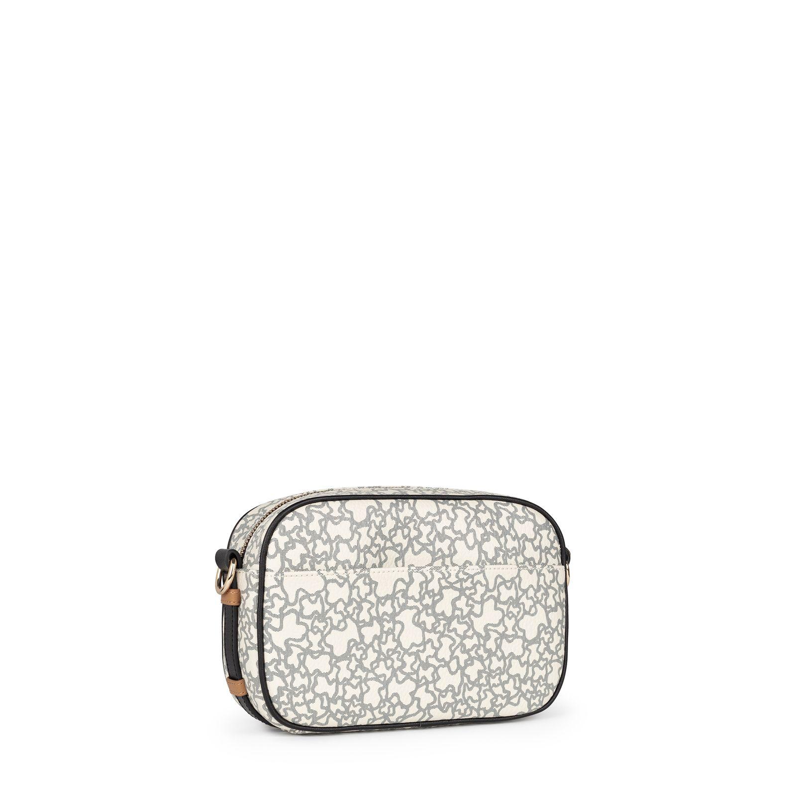 Bandolera Kaos Mini beige y negro Tous-1
