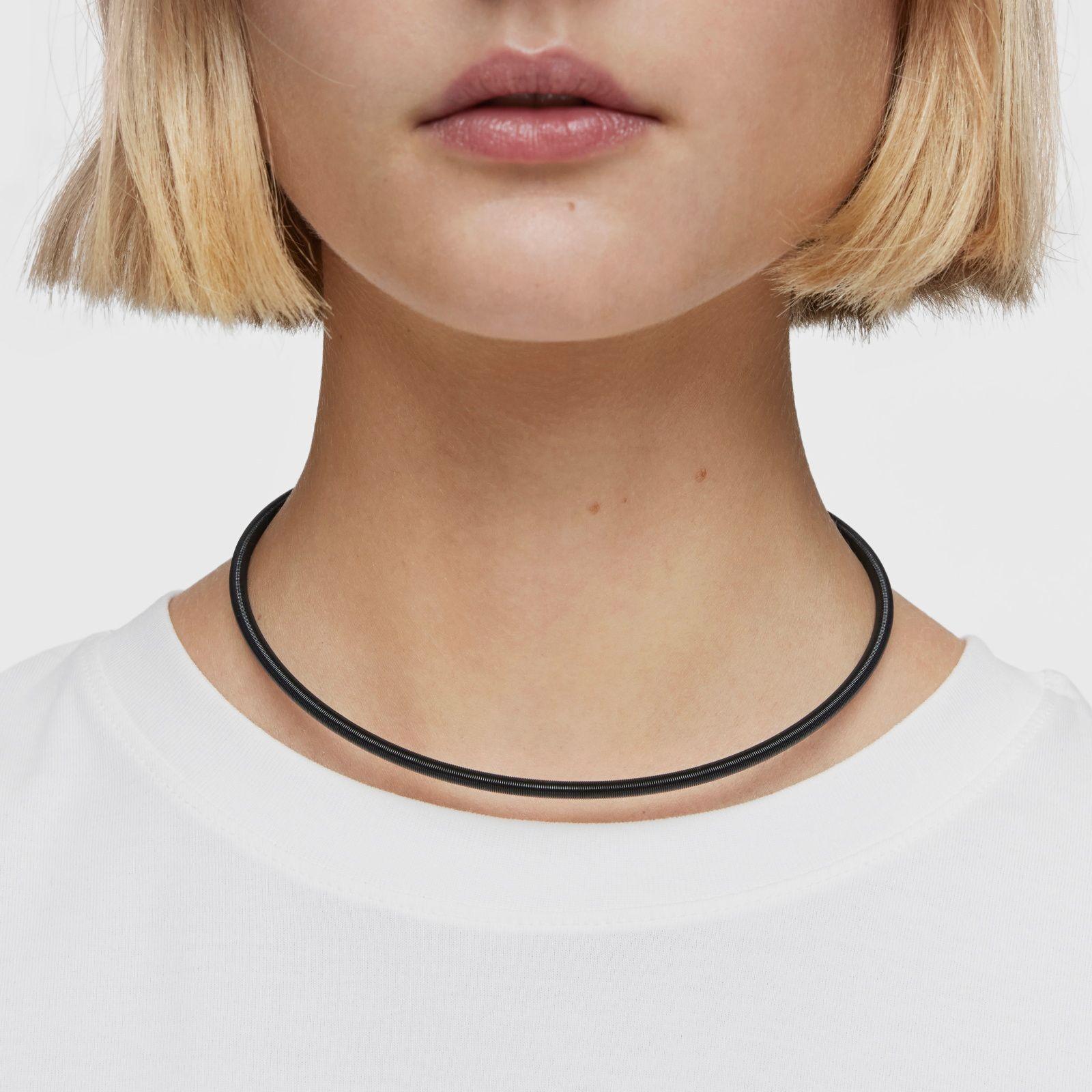 Collar de acero IP negro 4 mm Mesh Tube-3
