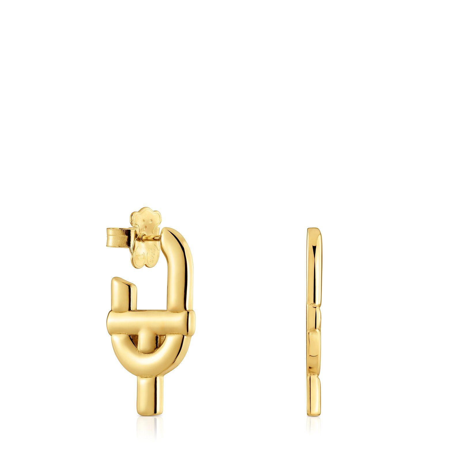 Aros grandes con baño de oro sobre plata Manifesto-0