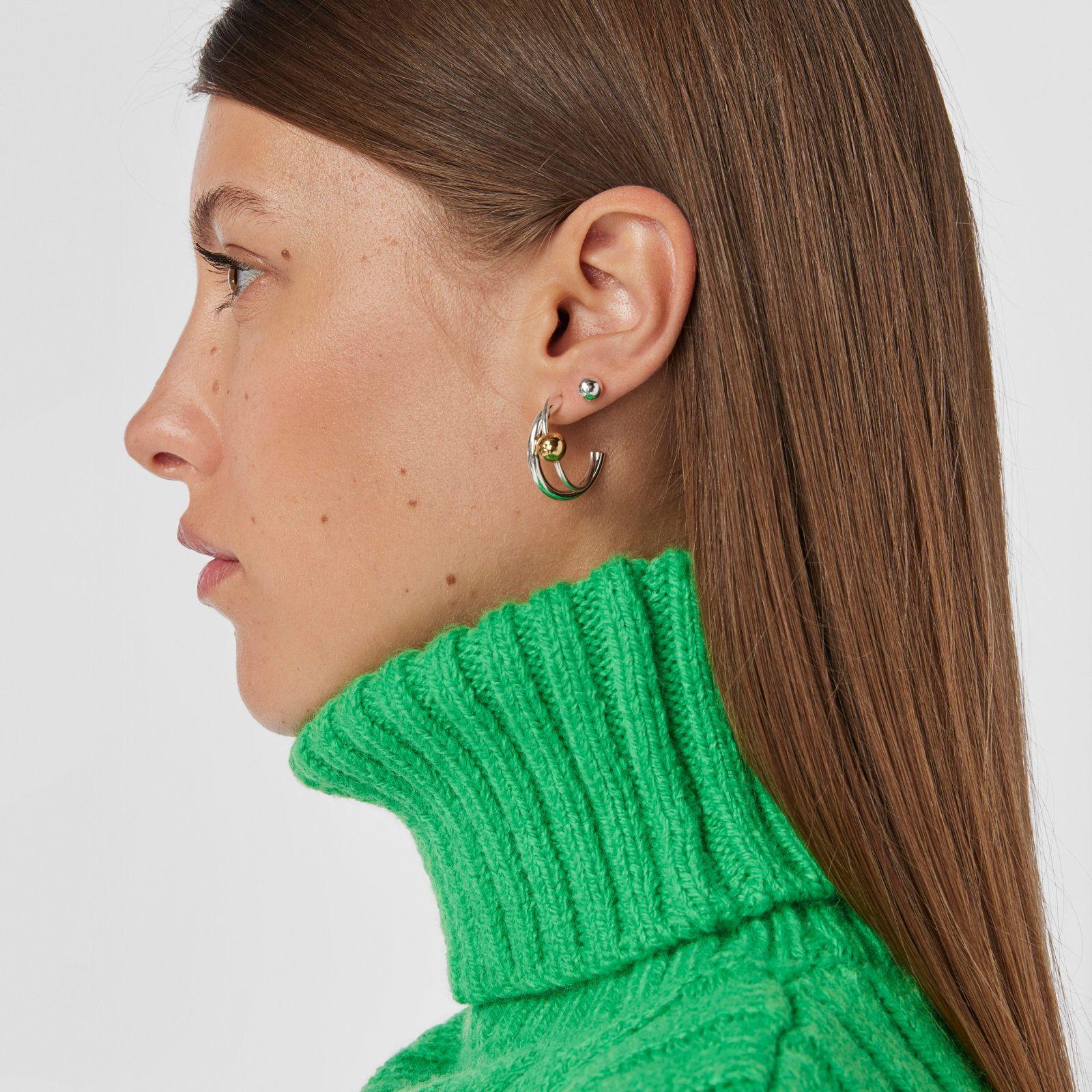 Aros aro doble de plata y plata vermeil Plump Tous-6