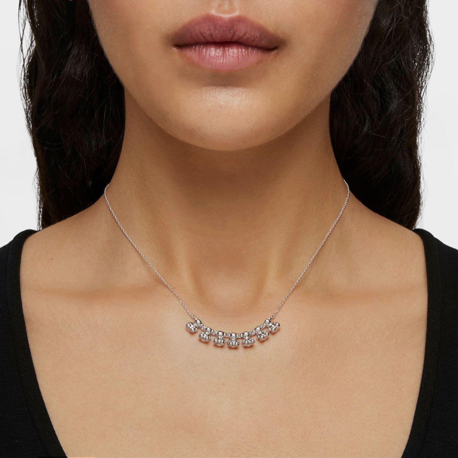 Collar corto de plata y detalle Bold Bear-4