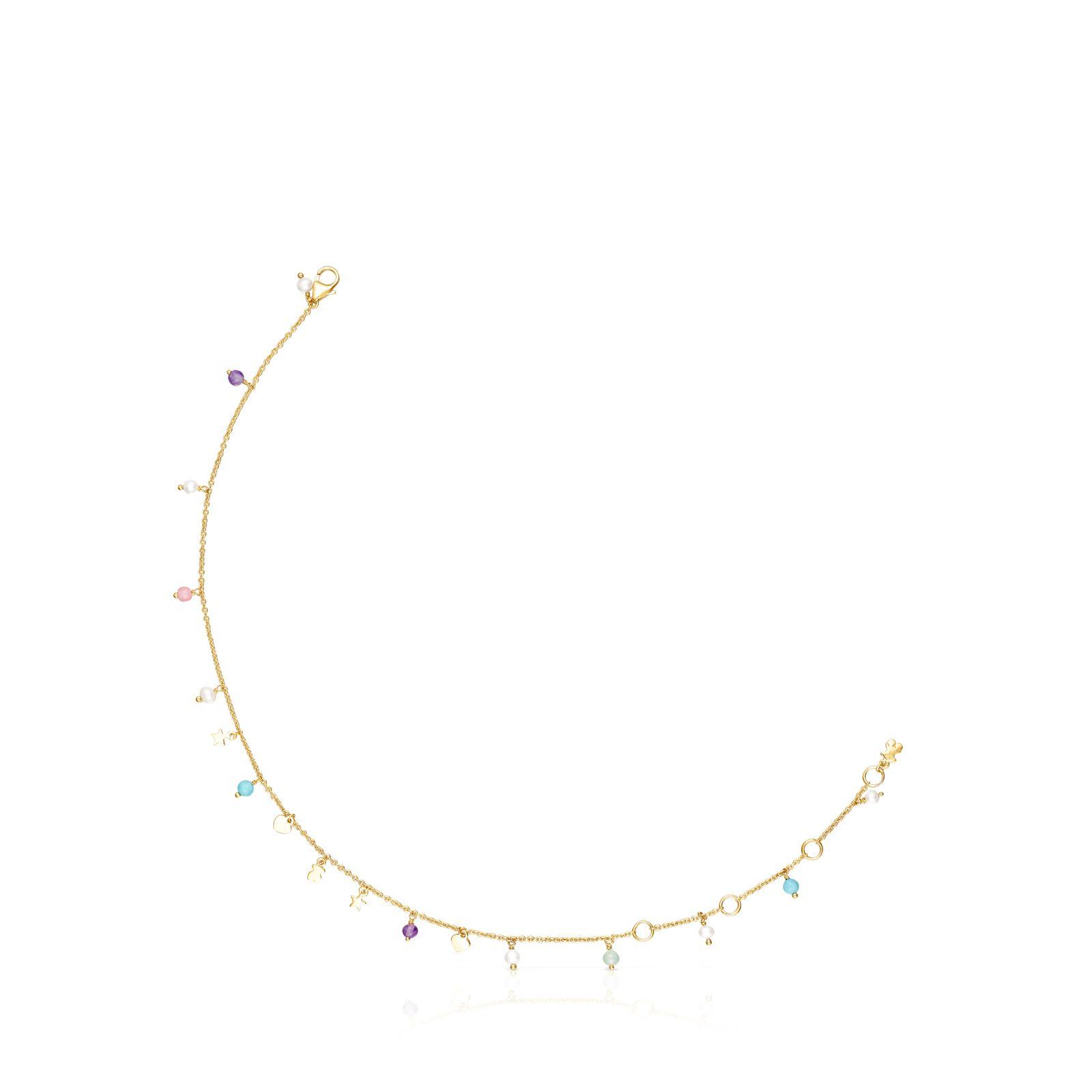 Tobillera Cool Joy de Plata Vermeil y gemas Tous-0