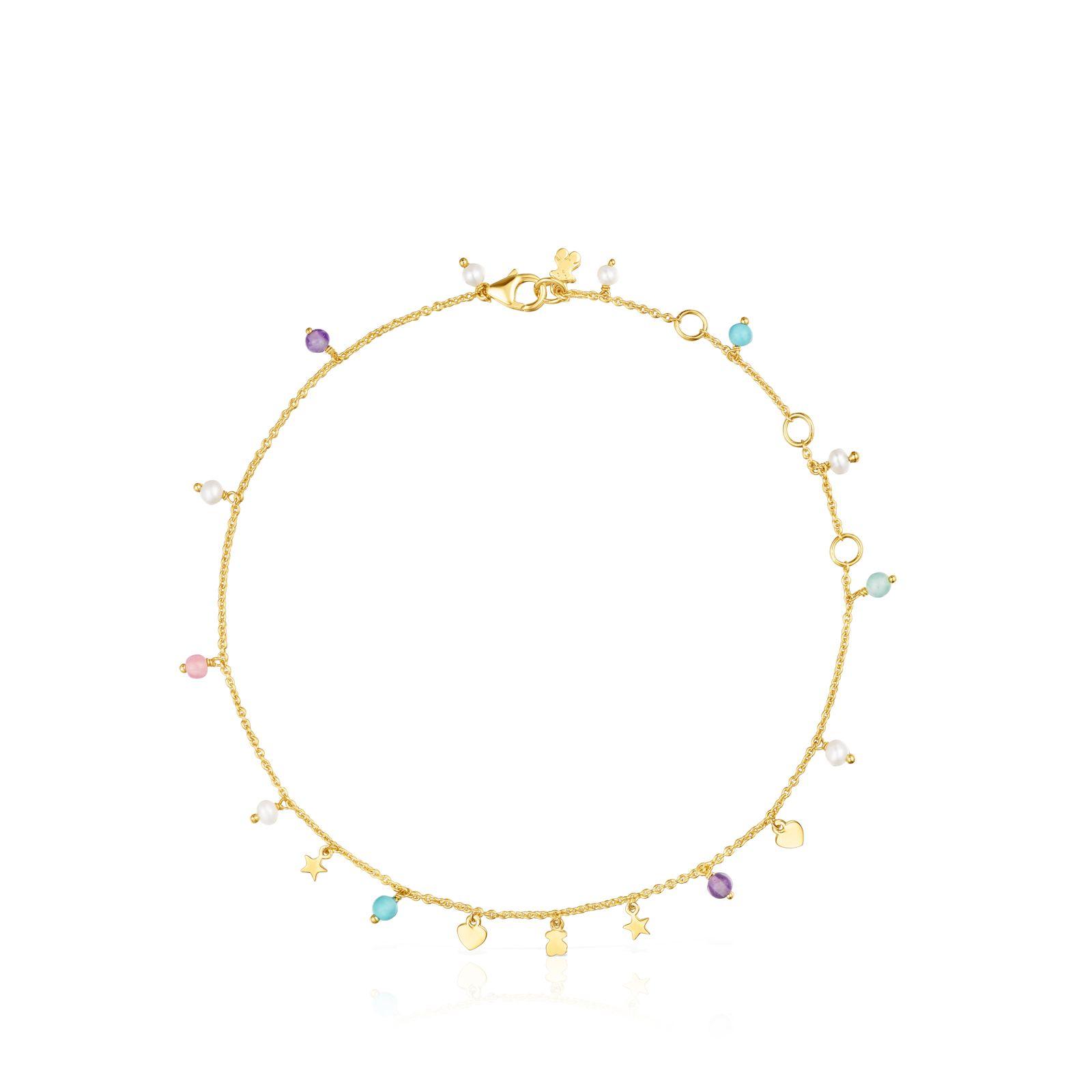 Tobillera Cool Joy de Plata Vermeil y gemas Tous-1