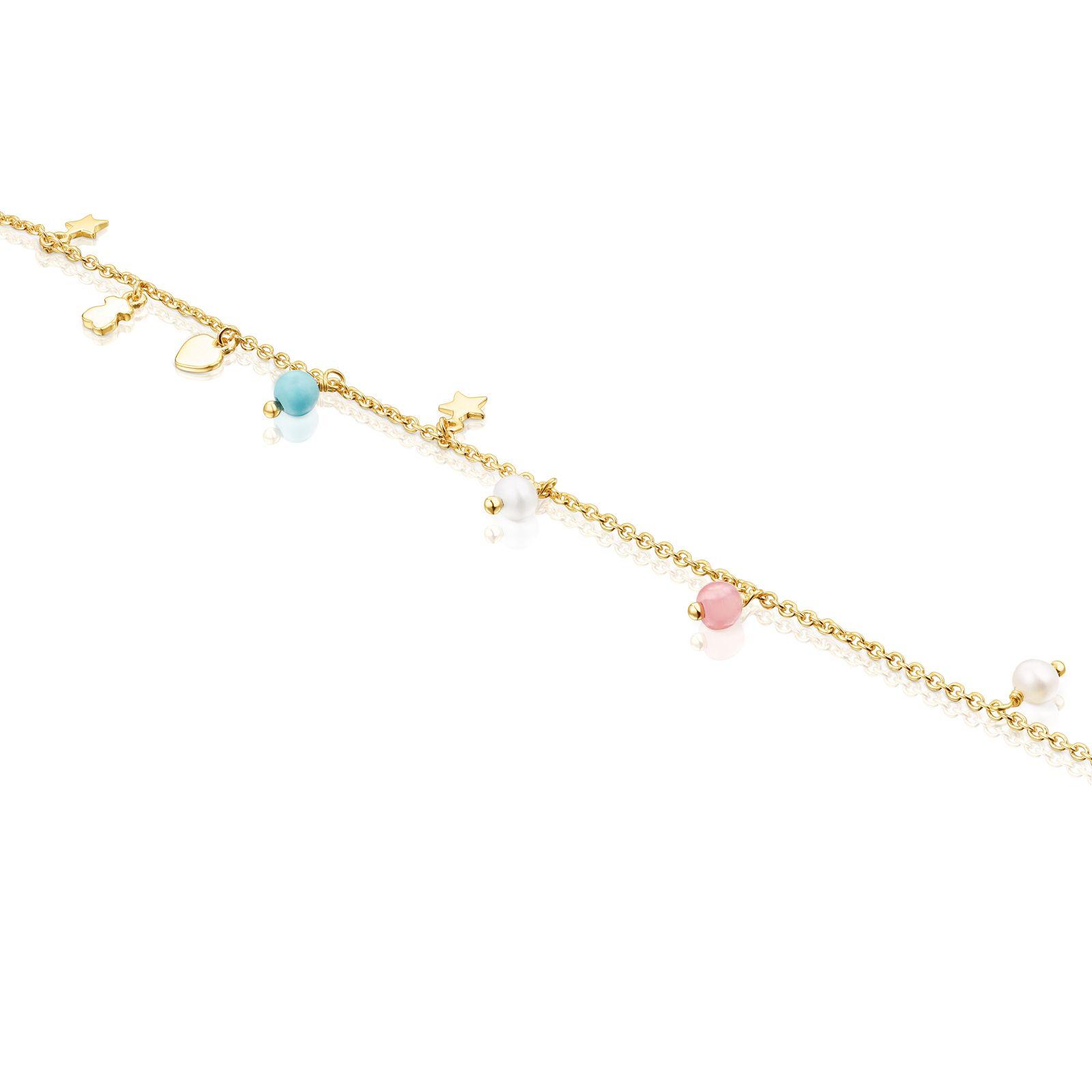 Tobillera Cool Joy de Plata Vermeil y gemas Tous-2