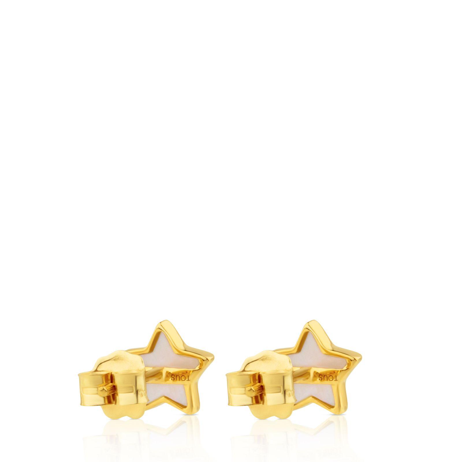 Aros XXS estrella de Oro y Nacar Tous-2