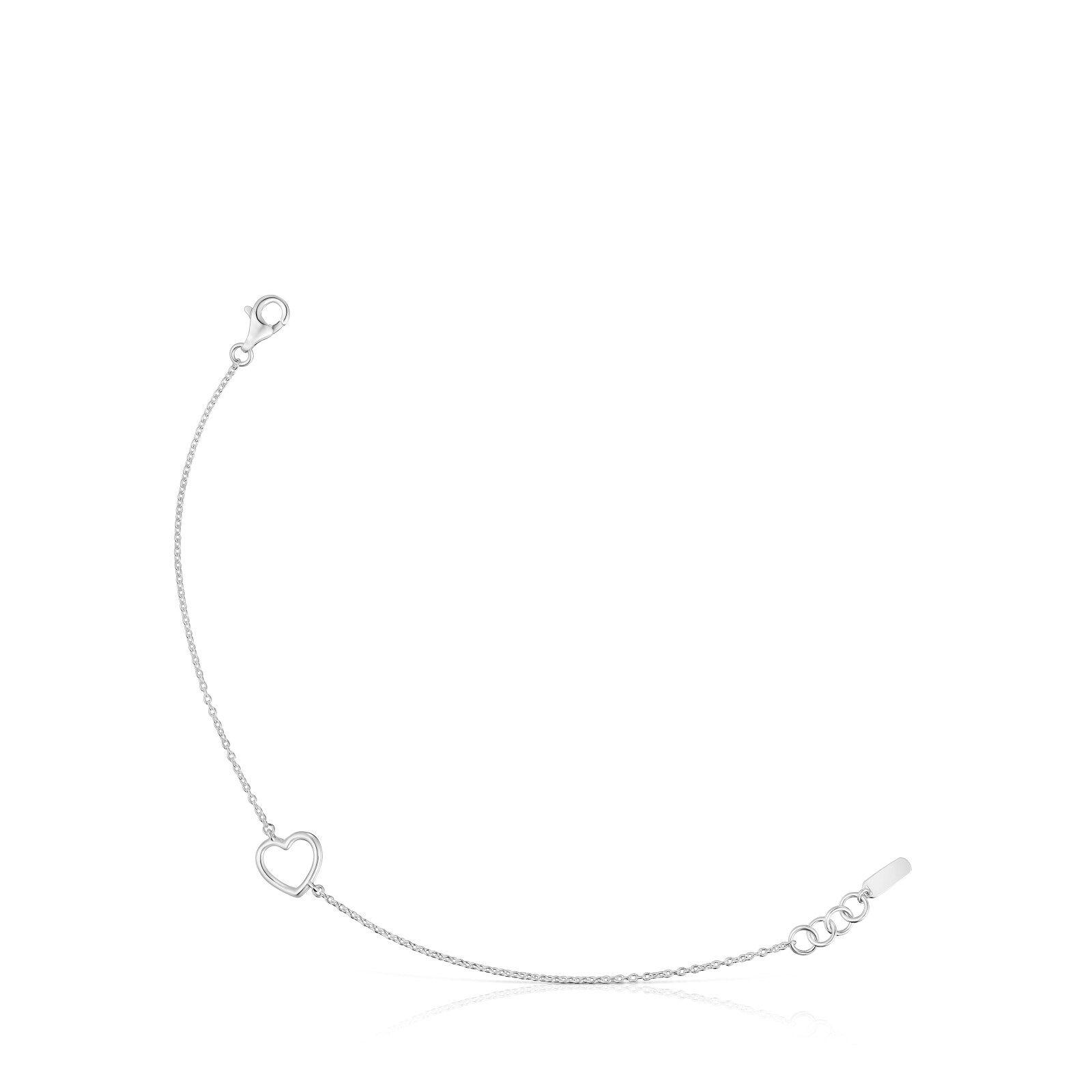Pulsera Plata new silueta corazon-0