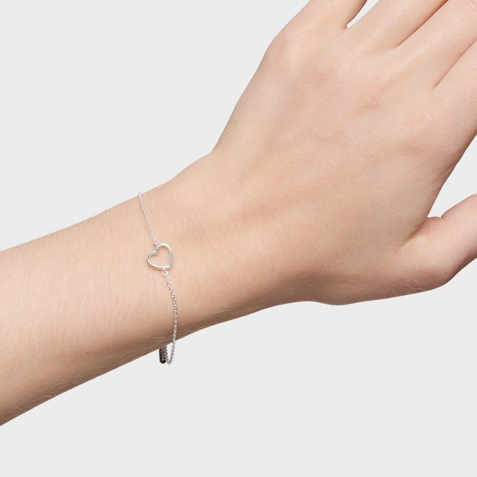 Pulsera Plata new silueta corazon-4