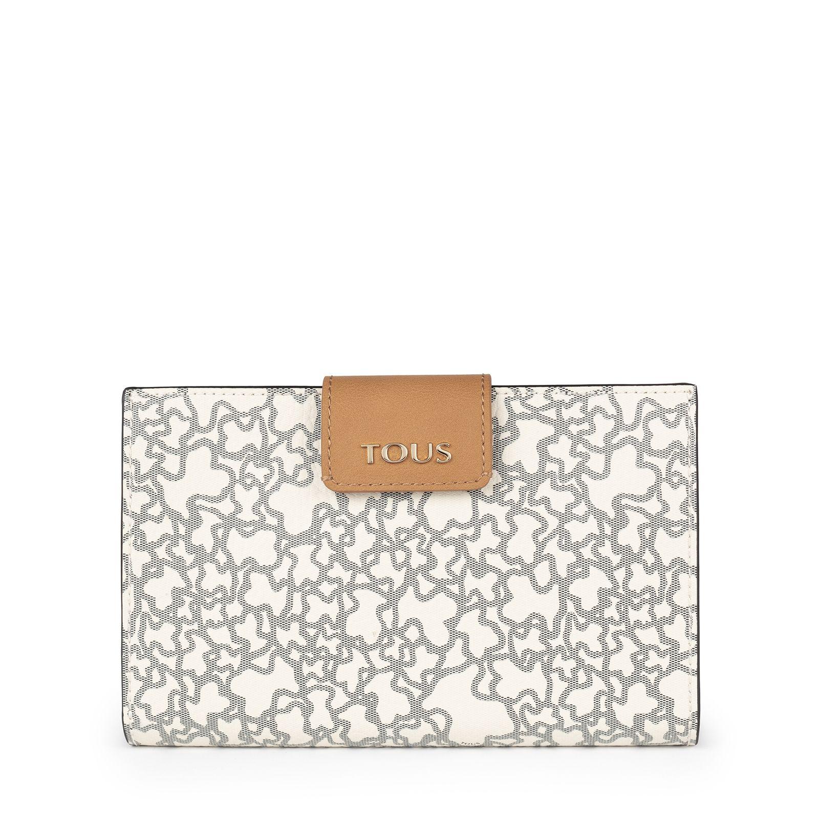 Billetera mediana Kaos Mini beige y negro-0