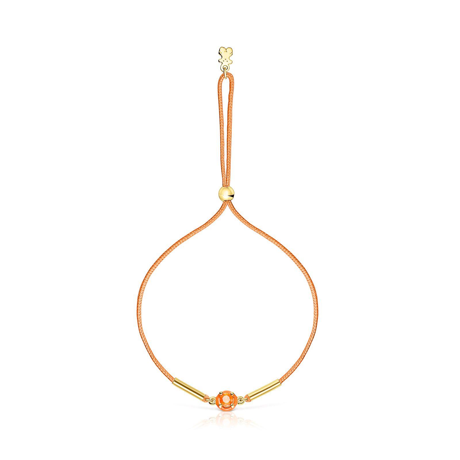 Pulsera de cordón con cornalina y esmalte Vibrant Colors-1