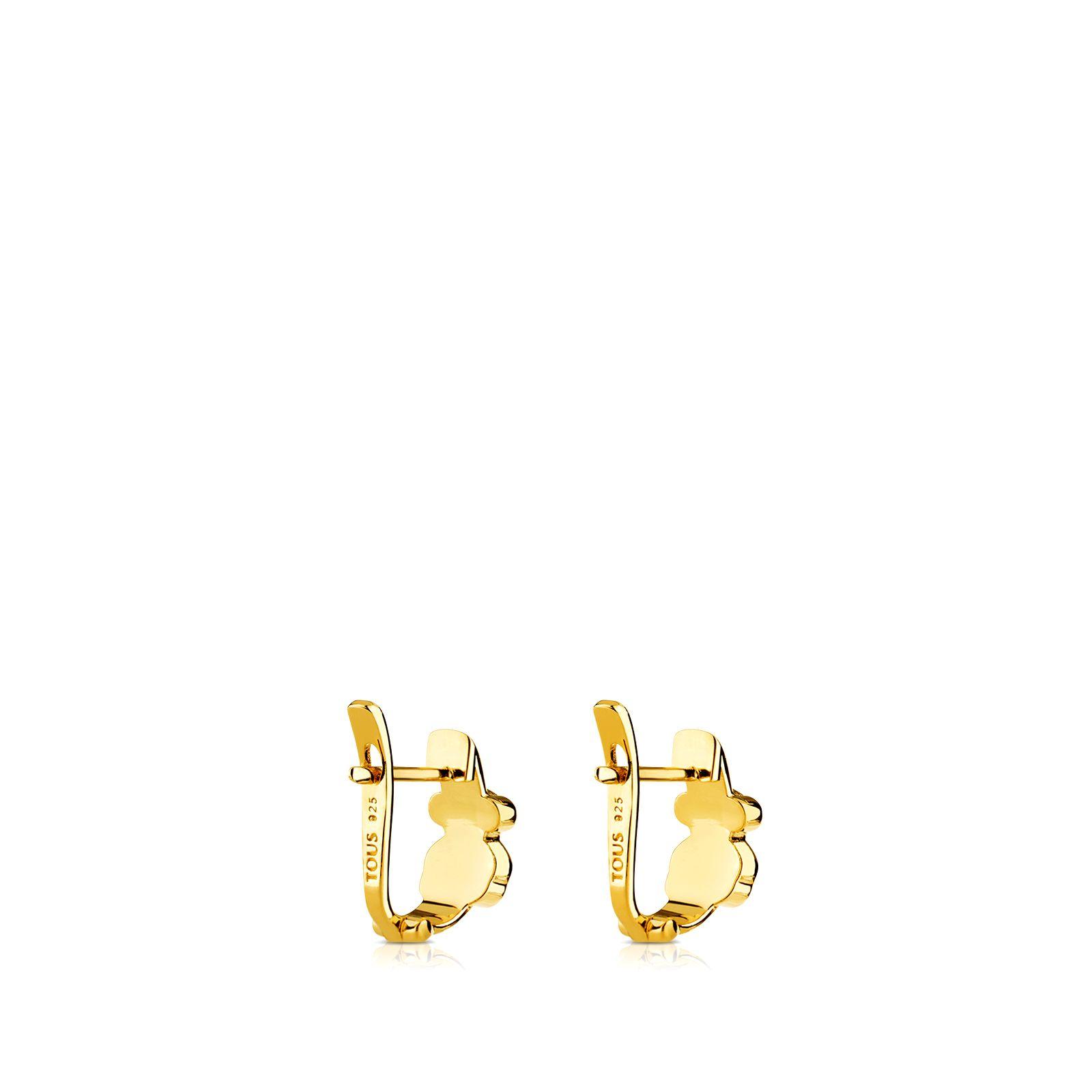 Pendientes con baño de oro 18 kt sobre plata Gen-2
