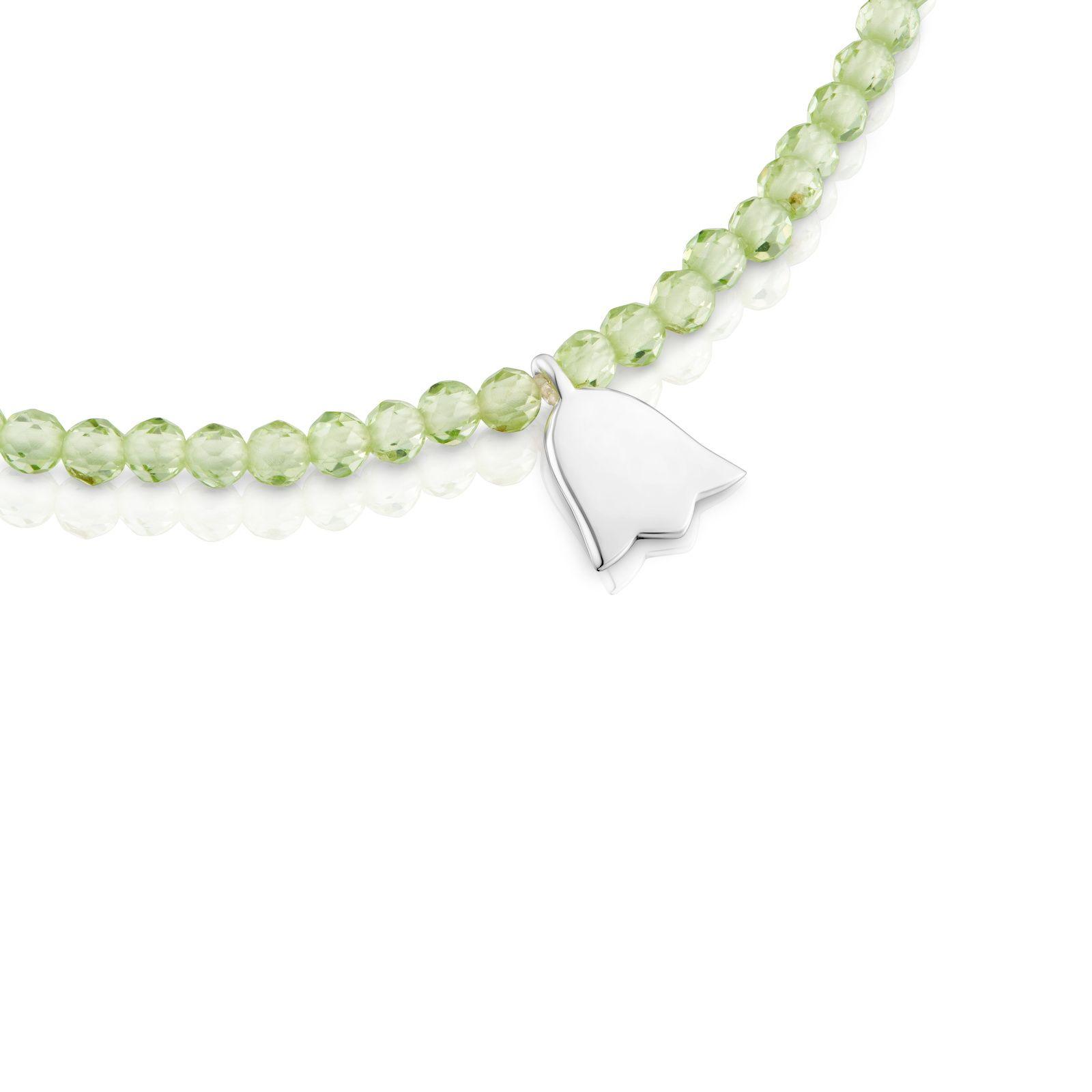 Pulsera elástica con peridoto y tulipán de plata TOUS Motivos-2
