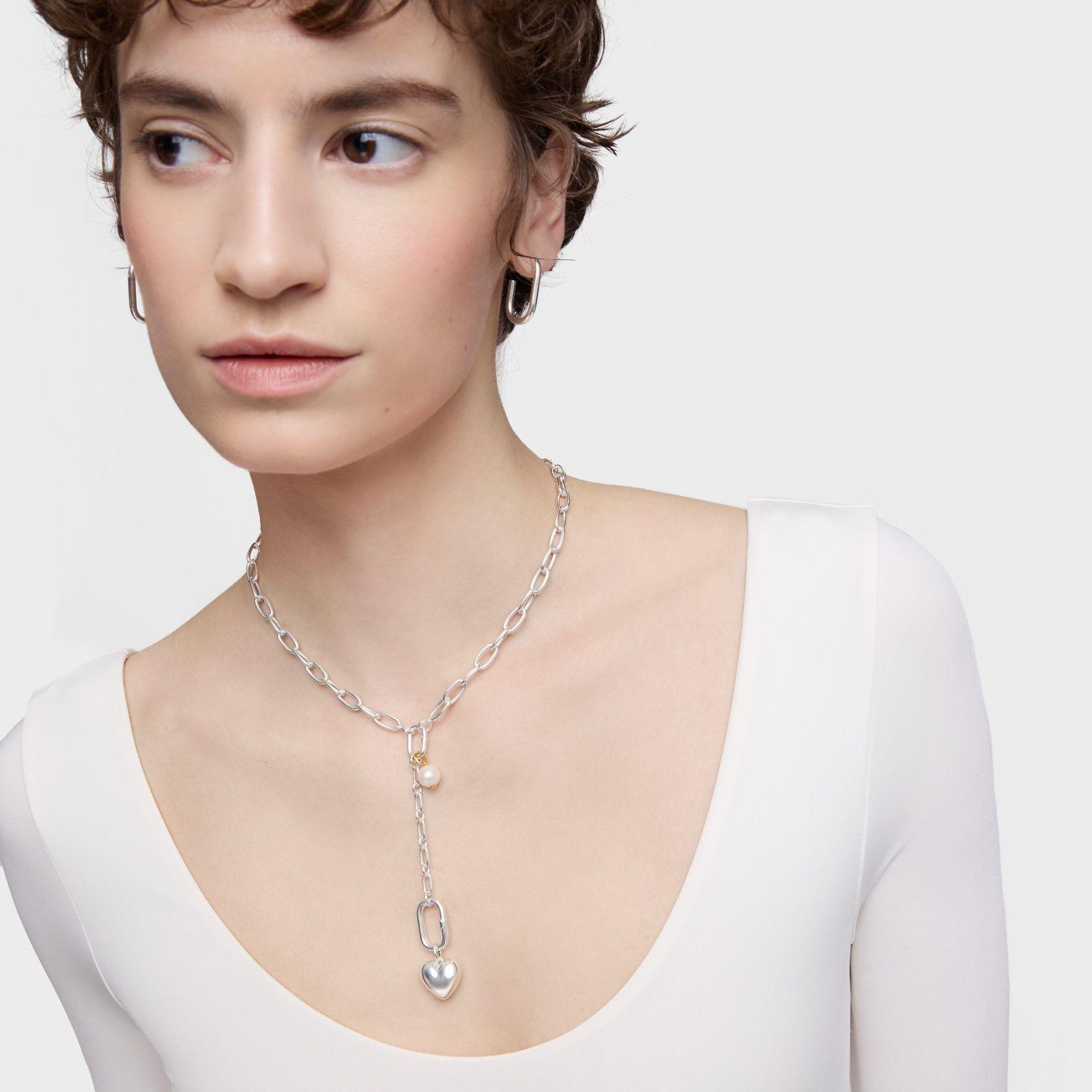 Colgante cadena de plata y anilla Hold Oval-4