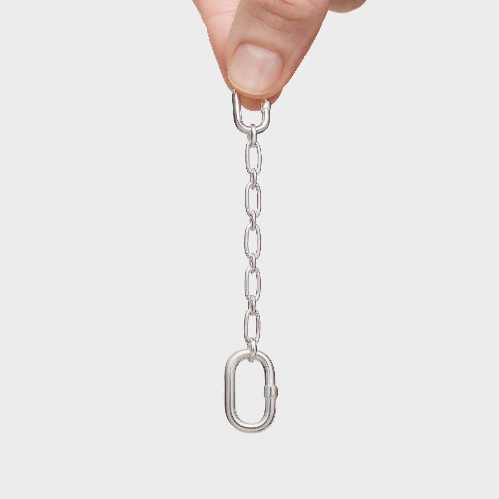 Colgante cadena de plata y anilla Hold Oval-7