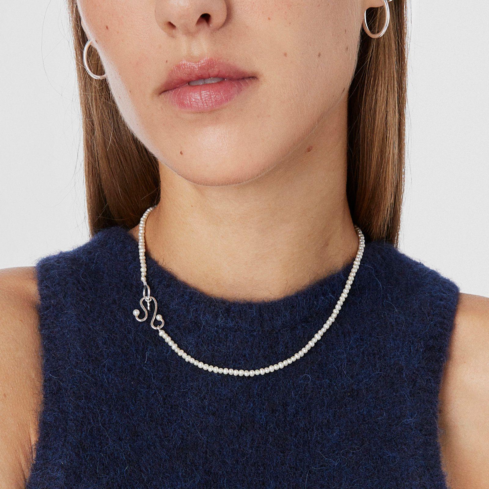 Collar de perlas cultivadas y motivo plata Tsuri Tous-4