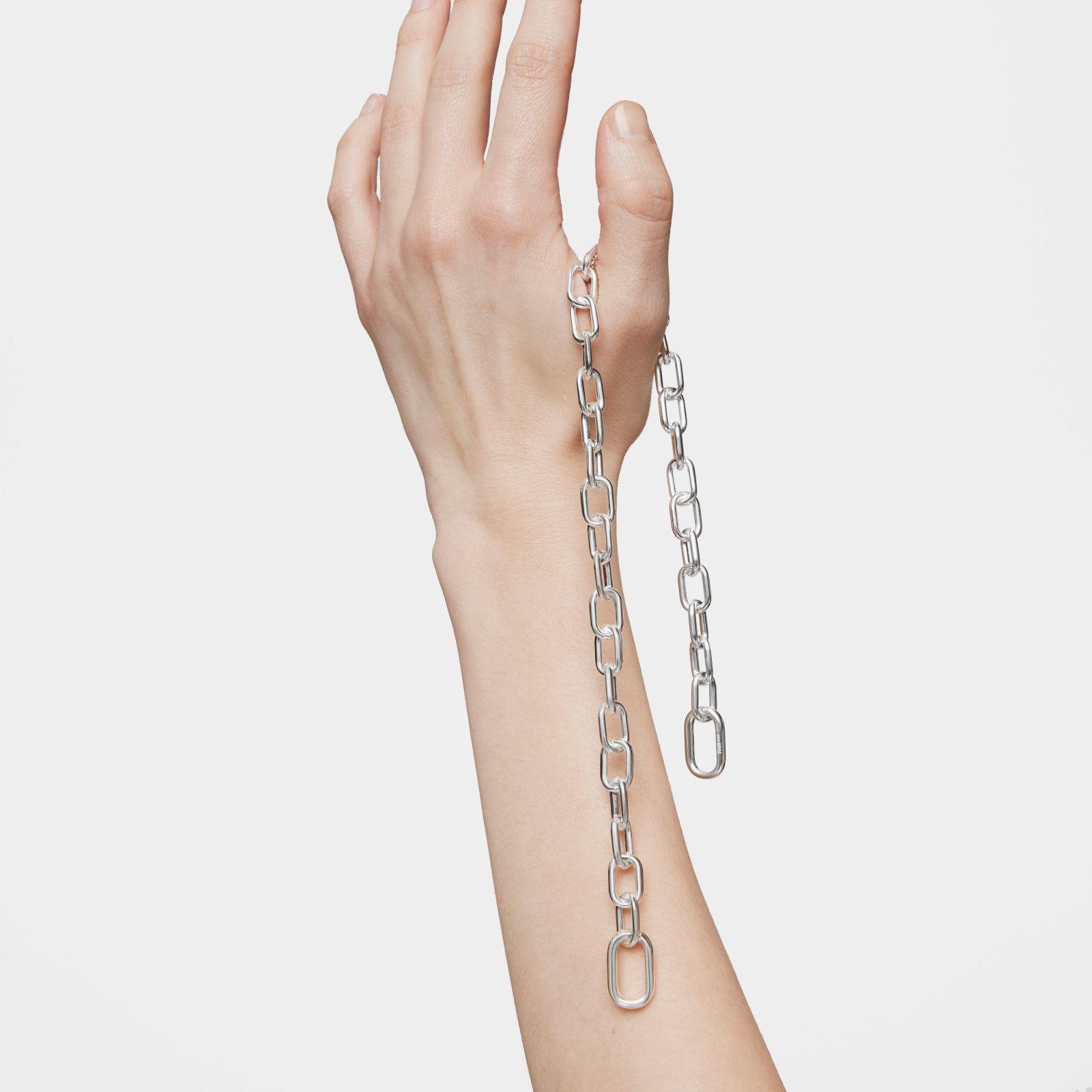 Collar corto XXL de plata Hold Oval-6