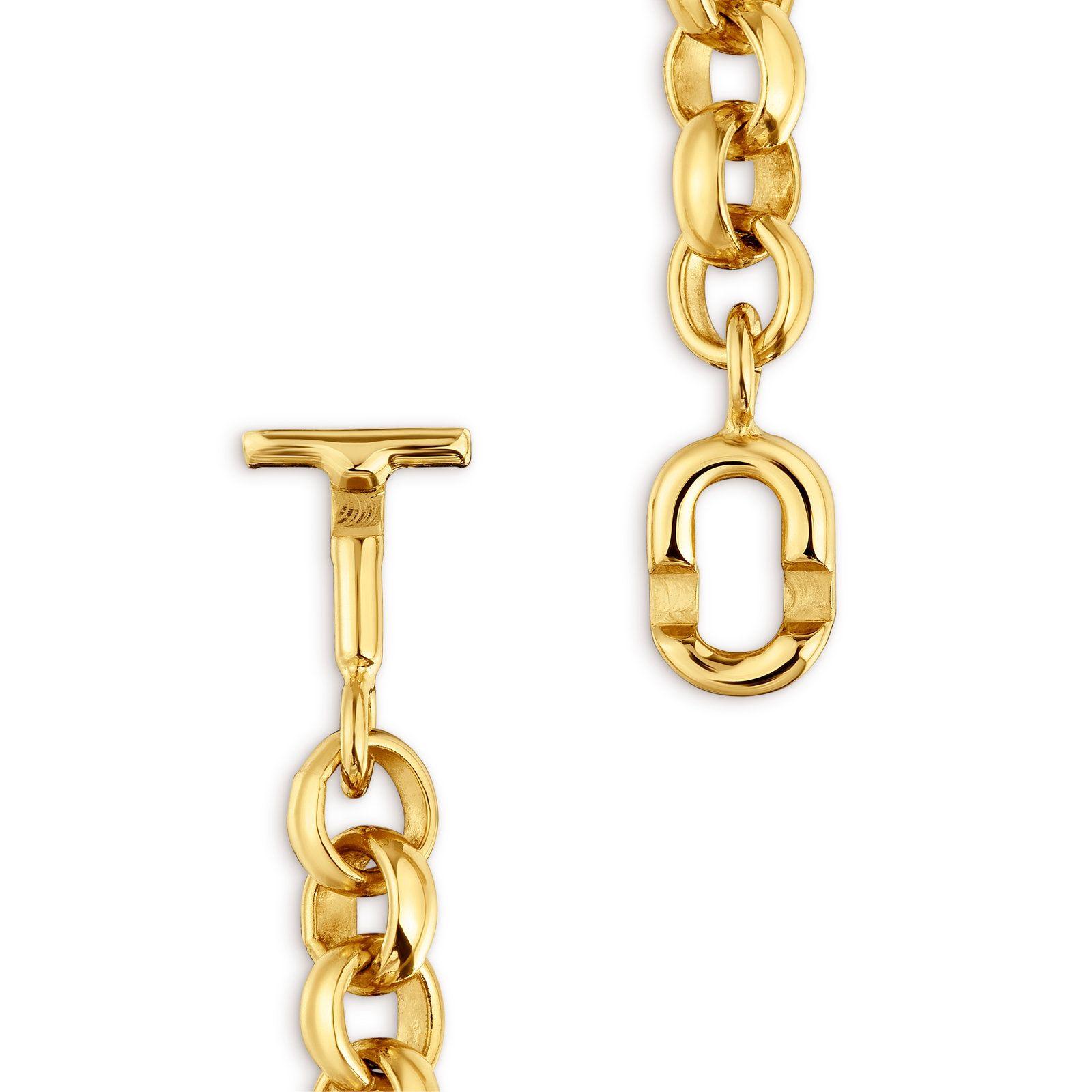 Collar corto con baño de oro 18 kt sobre plata 40 cm-3