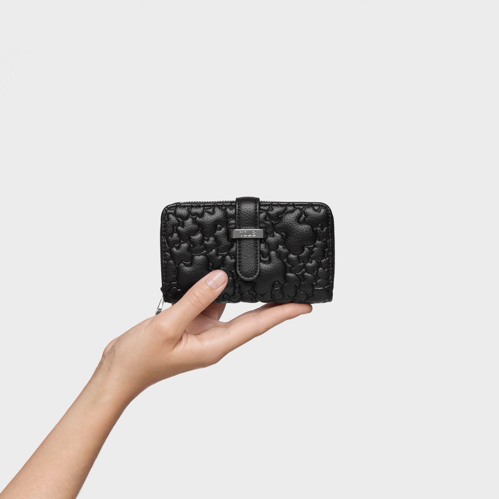 Billetera negra Bridge Puffy bear-3