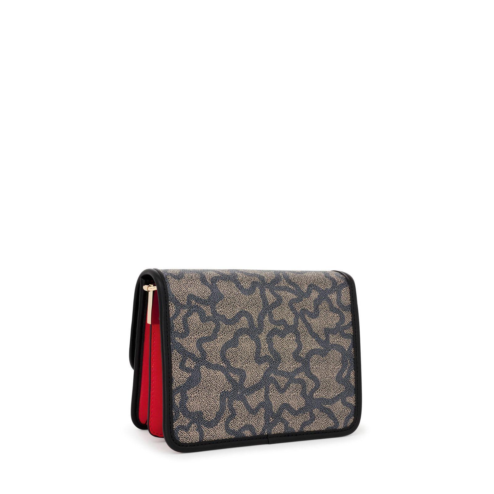 Bandolera pequeña Audree negra y beige Kaos Icon Tous-1