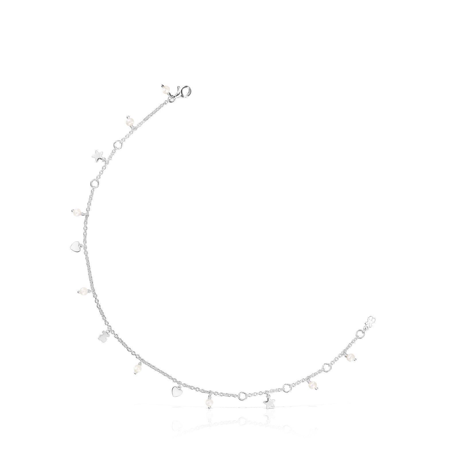 Tobillera Cool Joy de Plata y Perlas-0