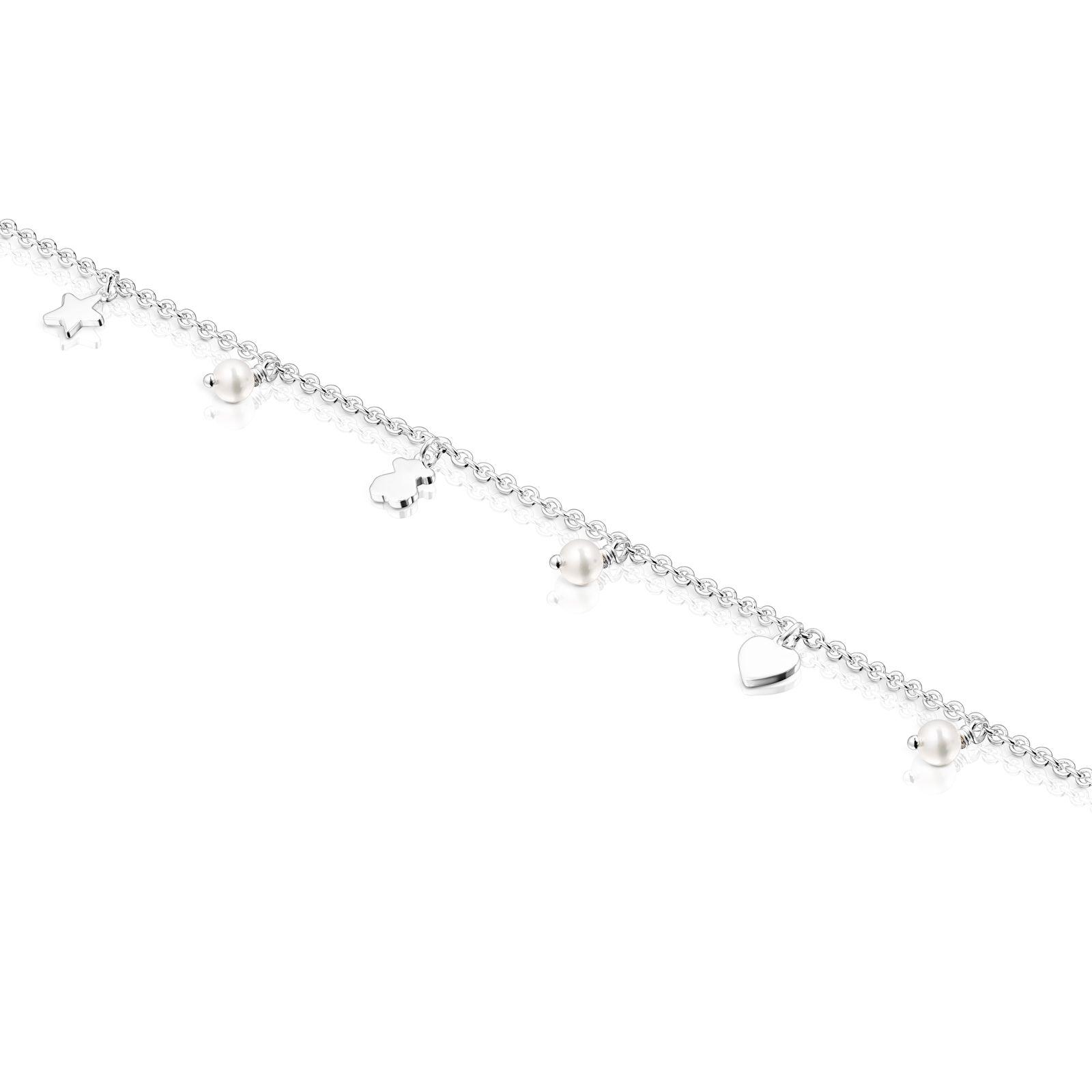 Tobillera Cool Joy de Plata y Perlas-2