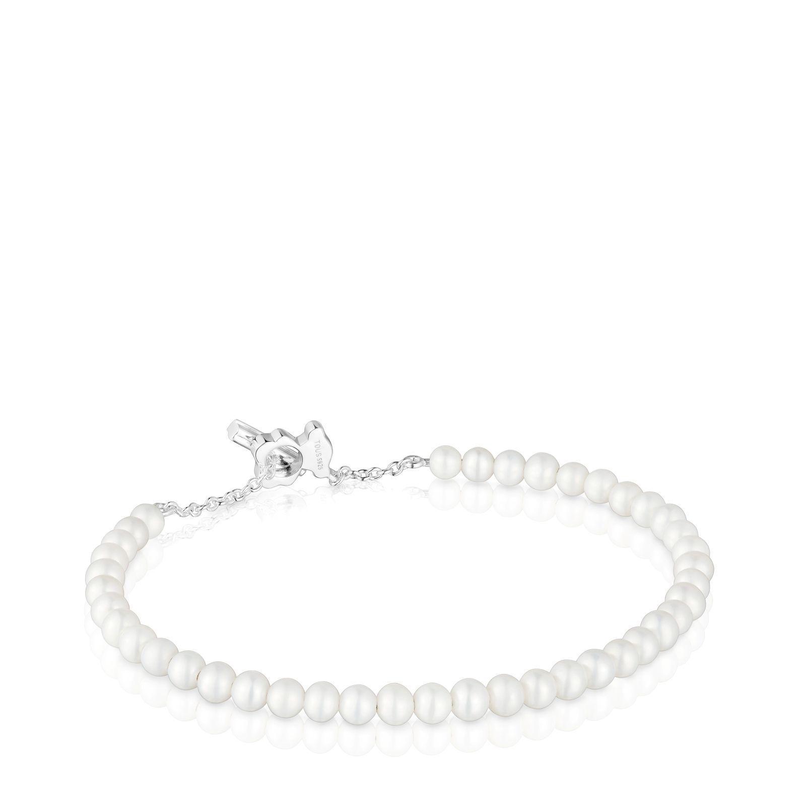 Pulsera esclava con perlas cultivadas I-Bear-2