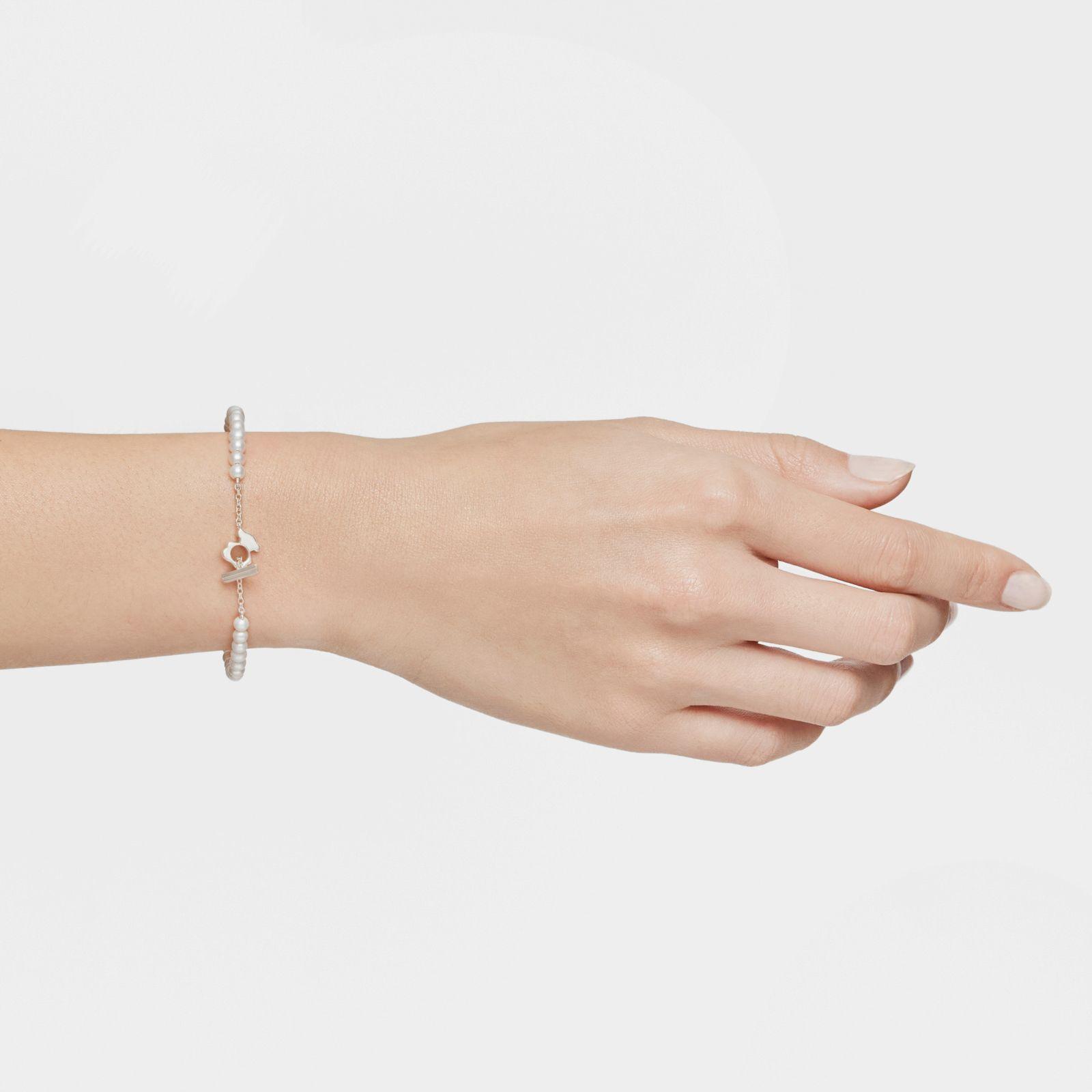 Pulsera esclava con perlas cultivadas I-Bear-3