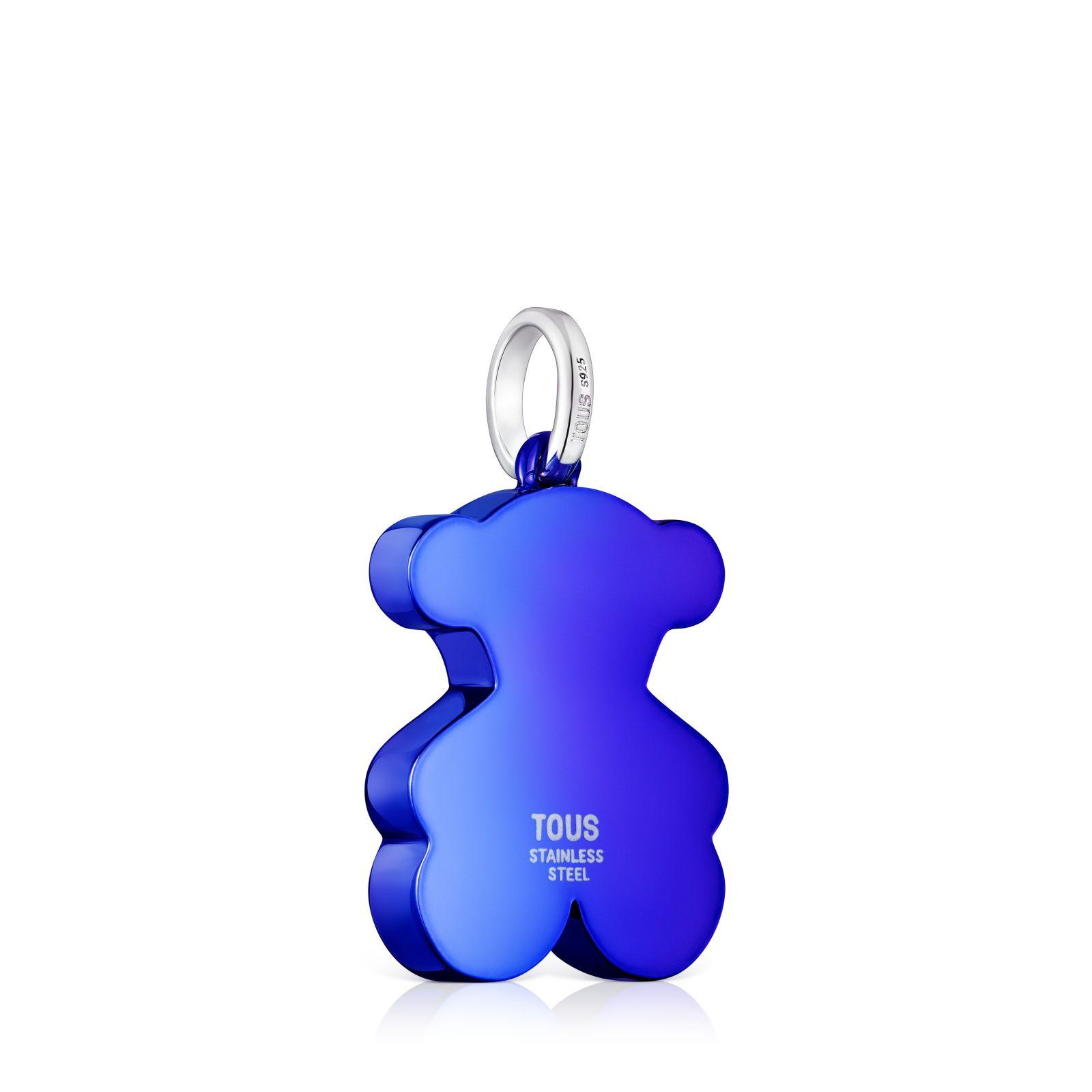 Colgante oso mediano de acero en color azul Sweet Dolls-2