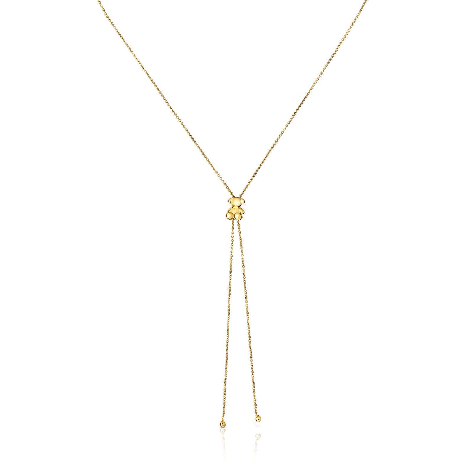 Collar mediano oro 18 kt plata motivo oso Bold Bear-0