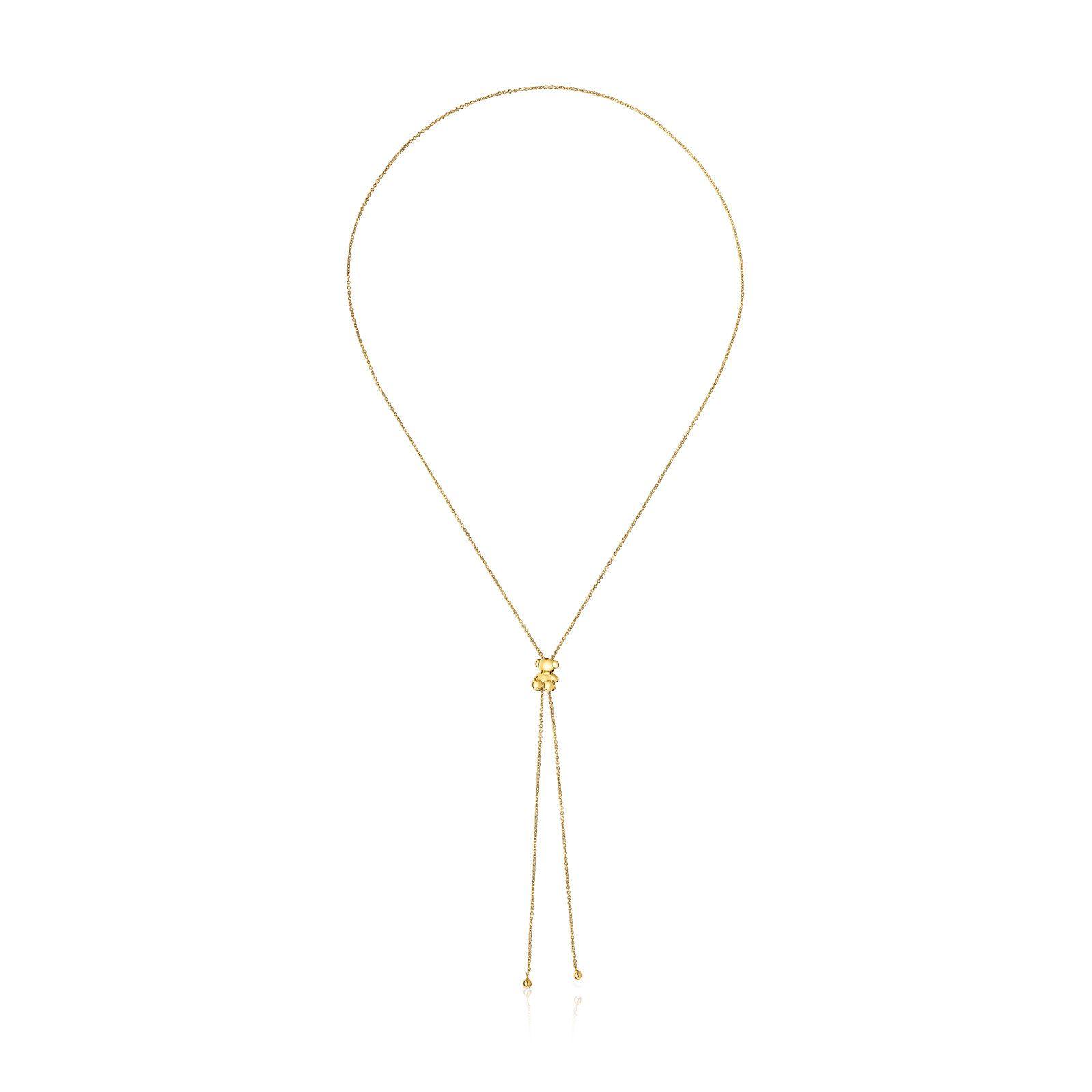 Collar mediano oro 18 kt plata motivo oso Bold Bear-1