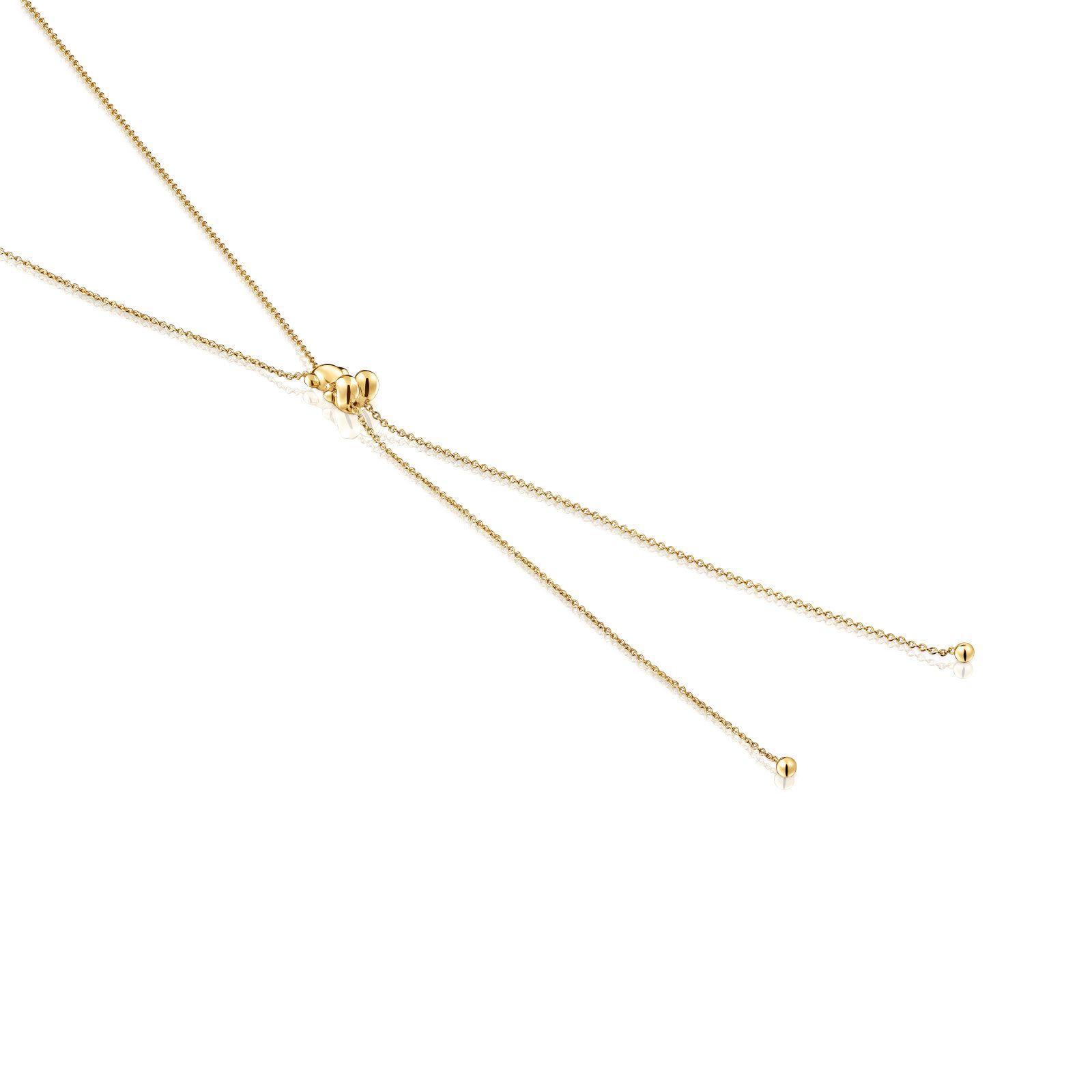 Collar mediano oro 18 kt plata motivo oso Bold Bear-2