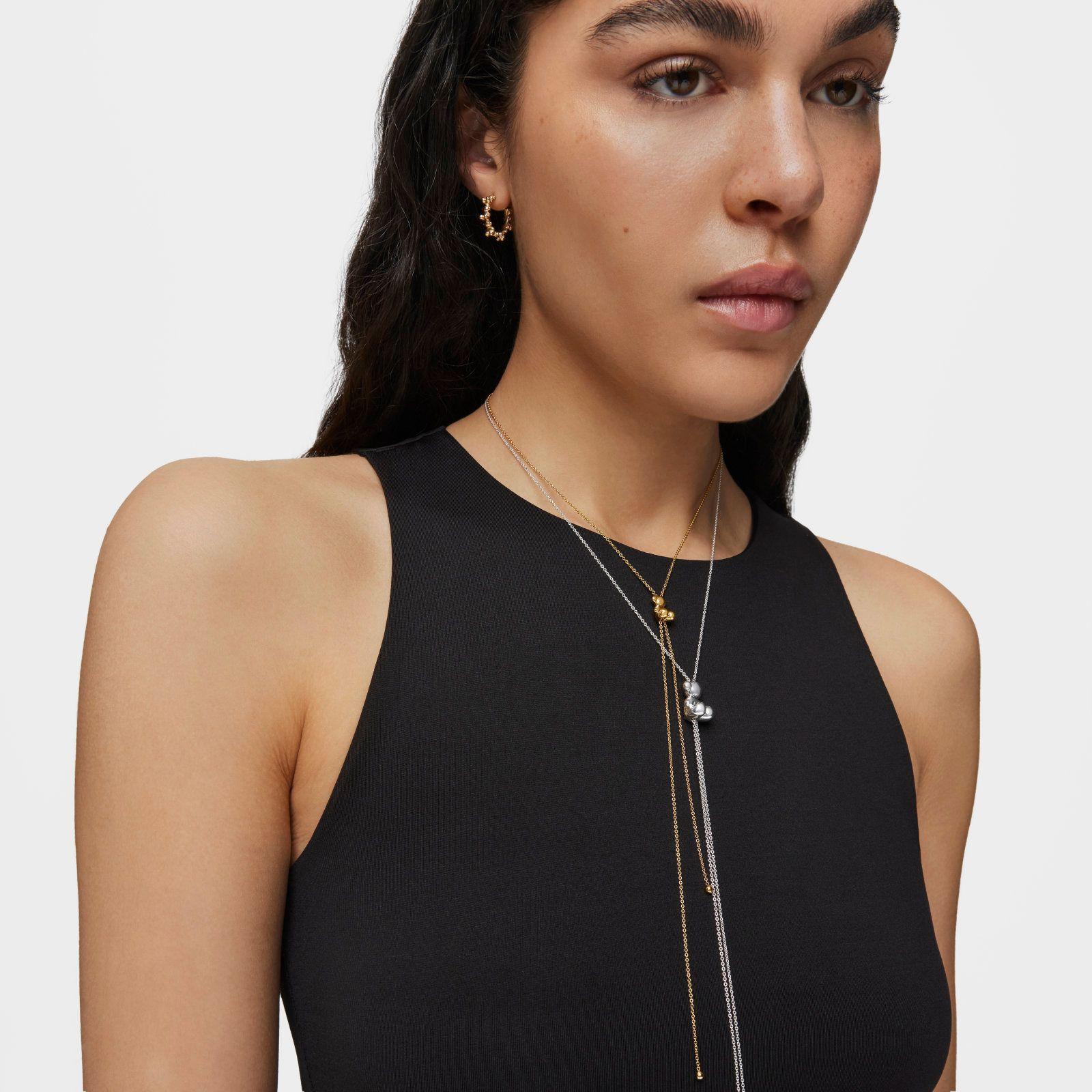 Collar mediano oro 18 kt plata motivo oso Bold Bear-4