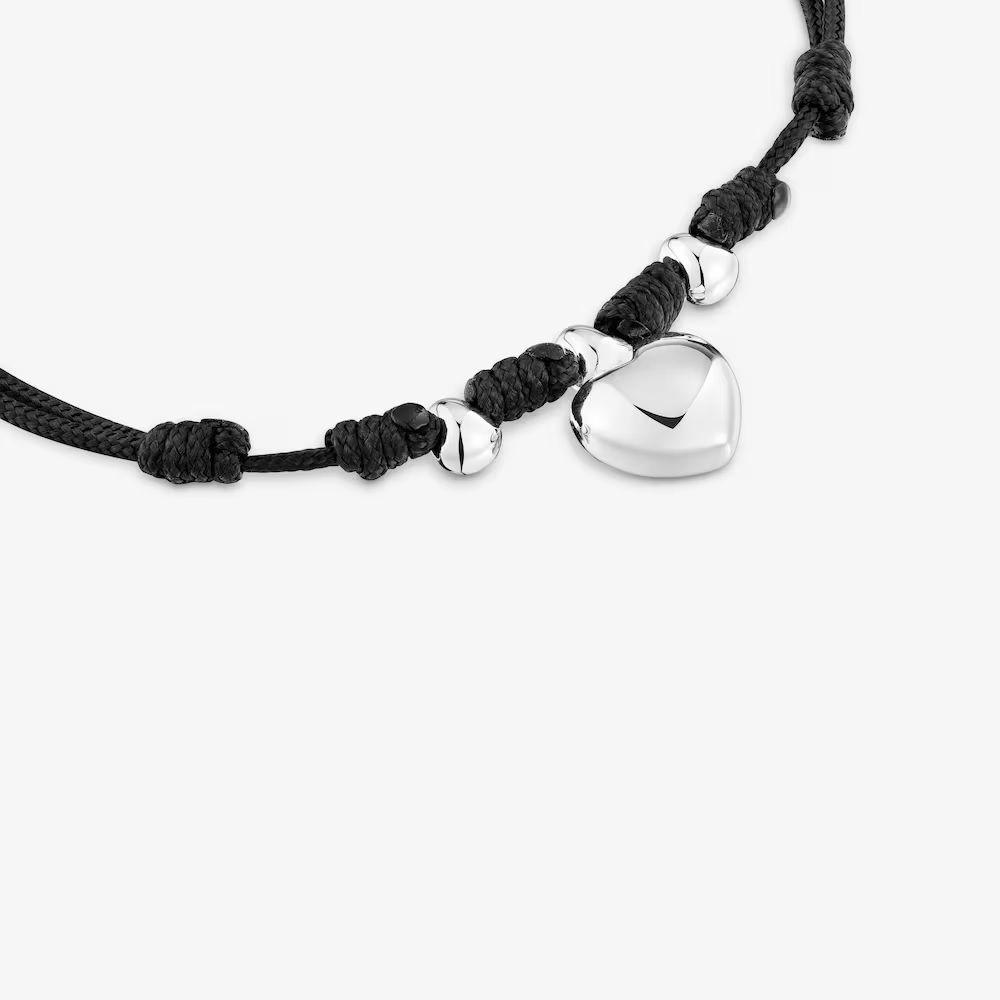 Pulsera de plata y nylon negro TOUS Flechazo-2