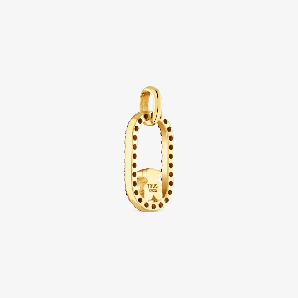 Colgante con baño de oro 18 kt y espinelas Camille-2