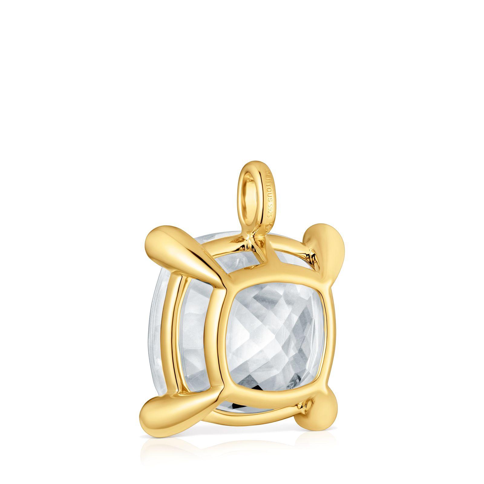 Colgante grande con baño de oro 18 kt sobre plata-2