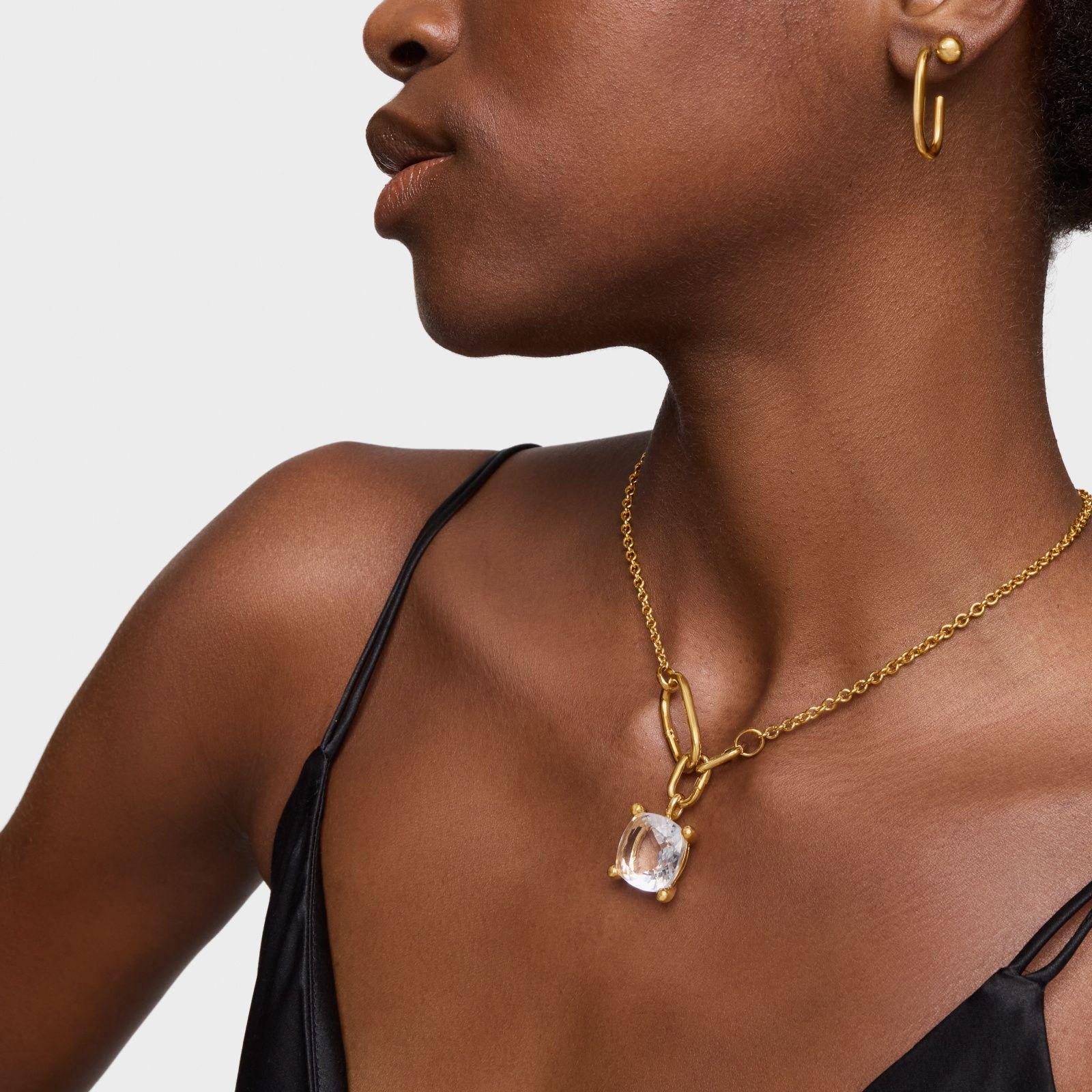 Colgante grande con baño de oro 18 kt sobre plata-3