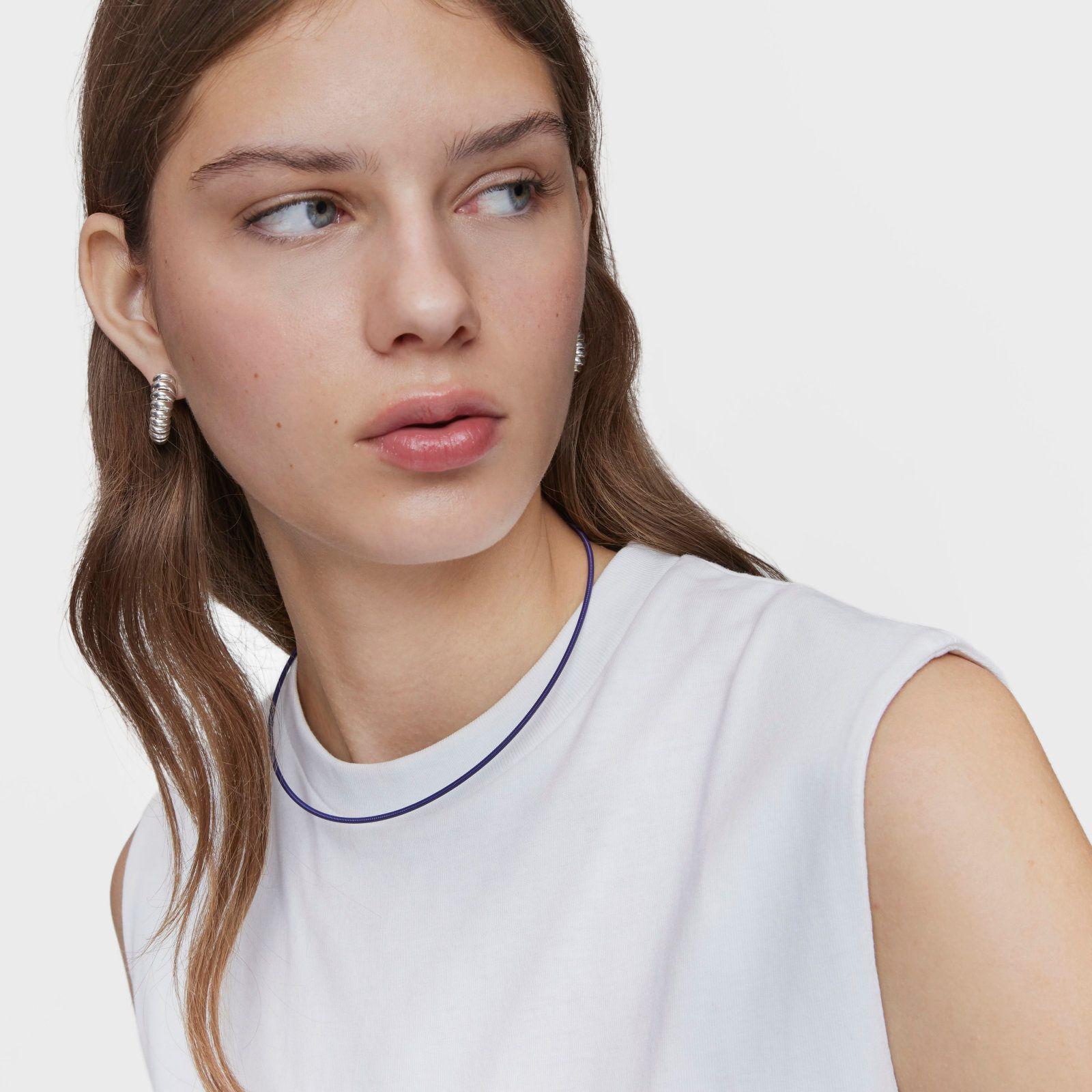 Collar de acero IP lila 2 mm Mesh Tube-2