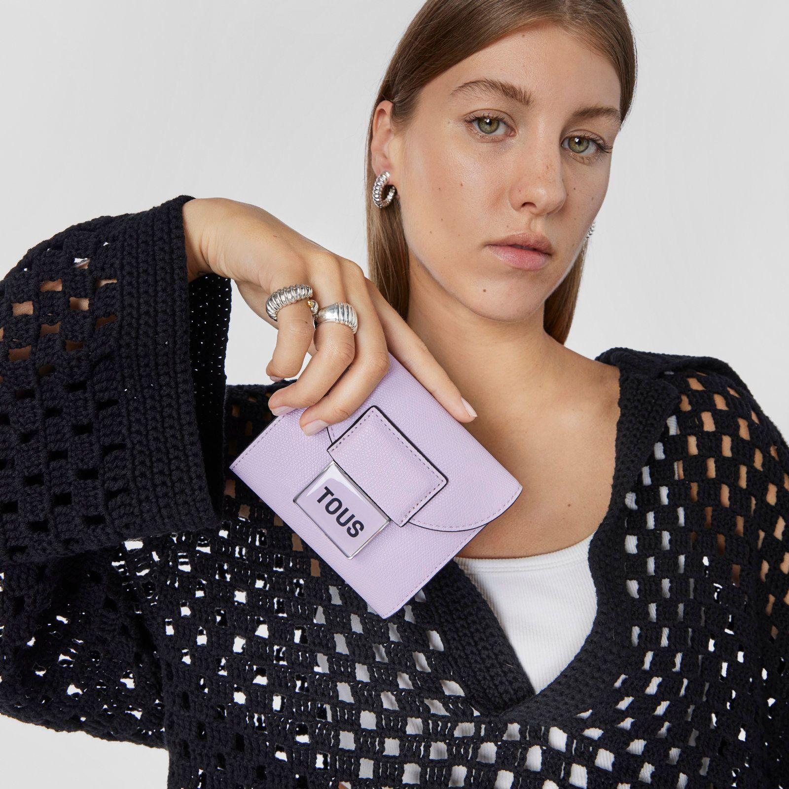 Billetera Flap malva TOUS Sylvia-2