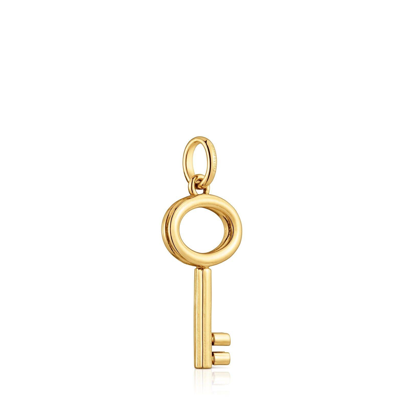 Colgante baño de oro 18 kt motivo llave 27 mm TOUS Unlock-2