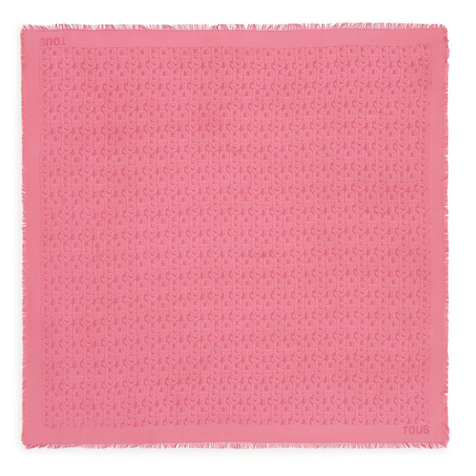 Pañuelo cuadrado grande rosa TOUS MANIFESTO-0