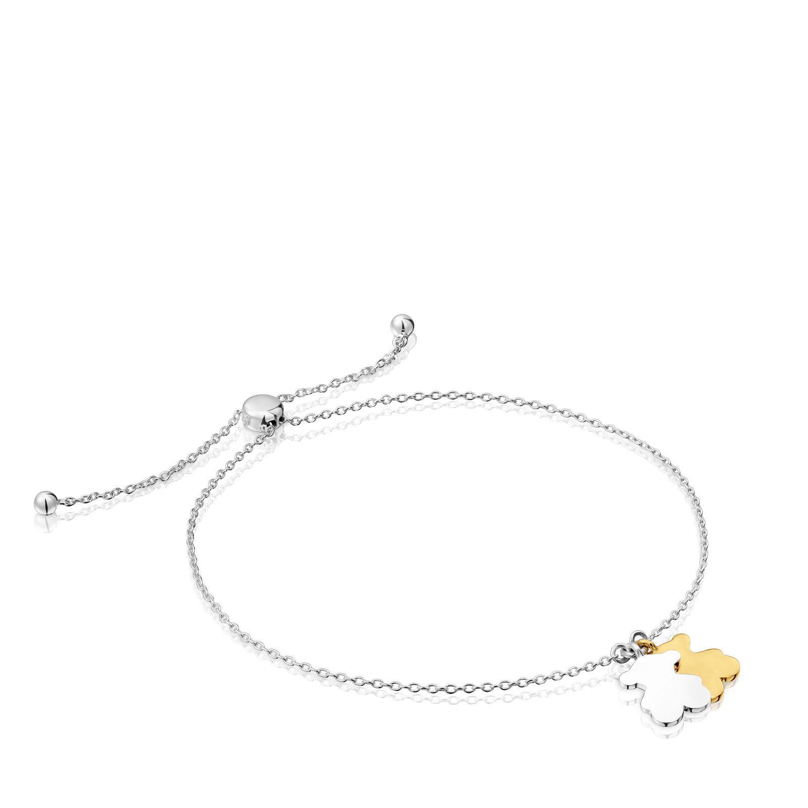 Pulsera oso cadena bicolor Sweet Dolls-0