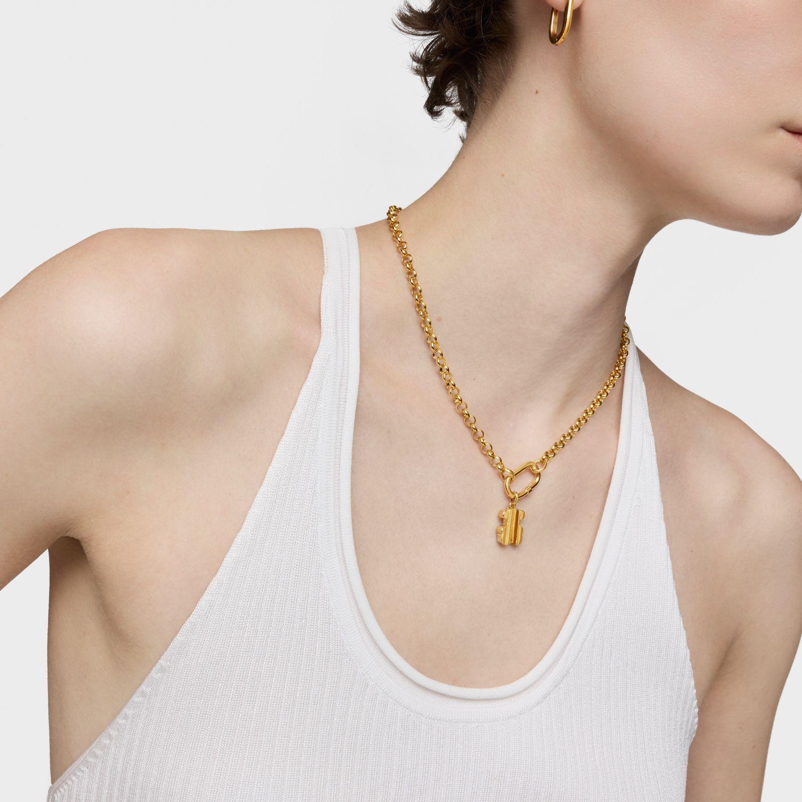 Colgante con baño de oro 18 kt sobre plata TOUS Sweet 40s-4