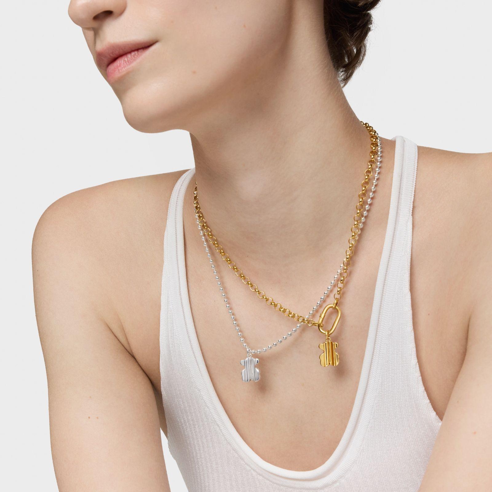 Colgante con baño de oro 18 kt sobre plata TOUS Sweet 40s-5