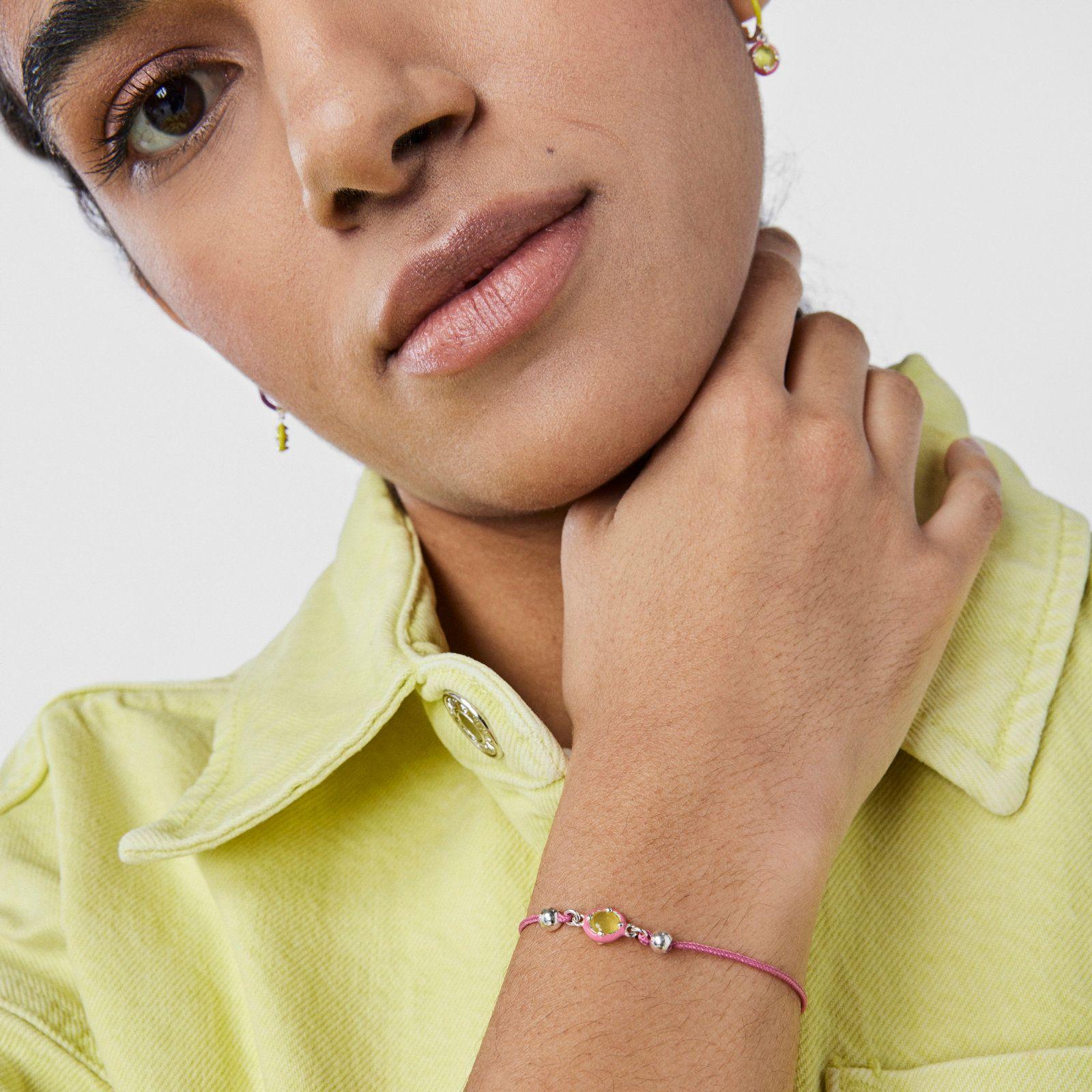 Pulsera de cordón rosa Vibrant Colors Tous-3