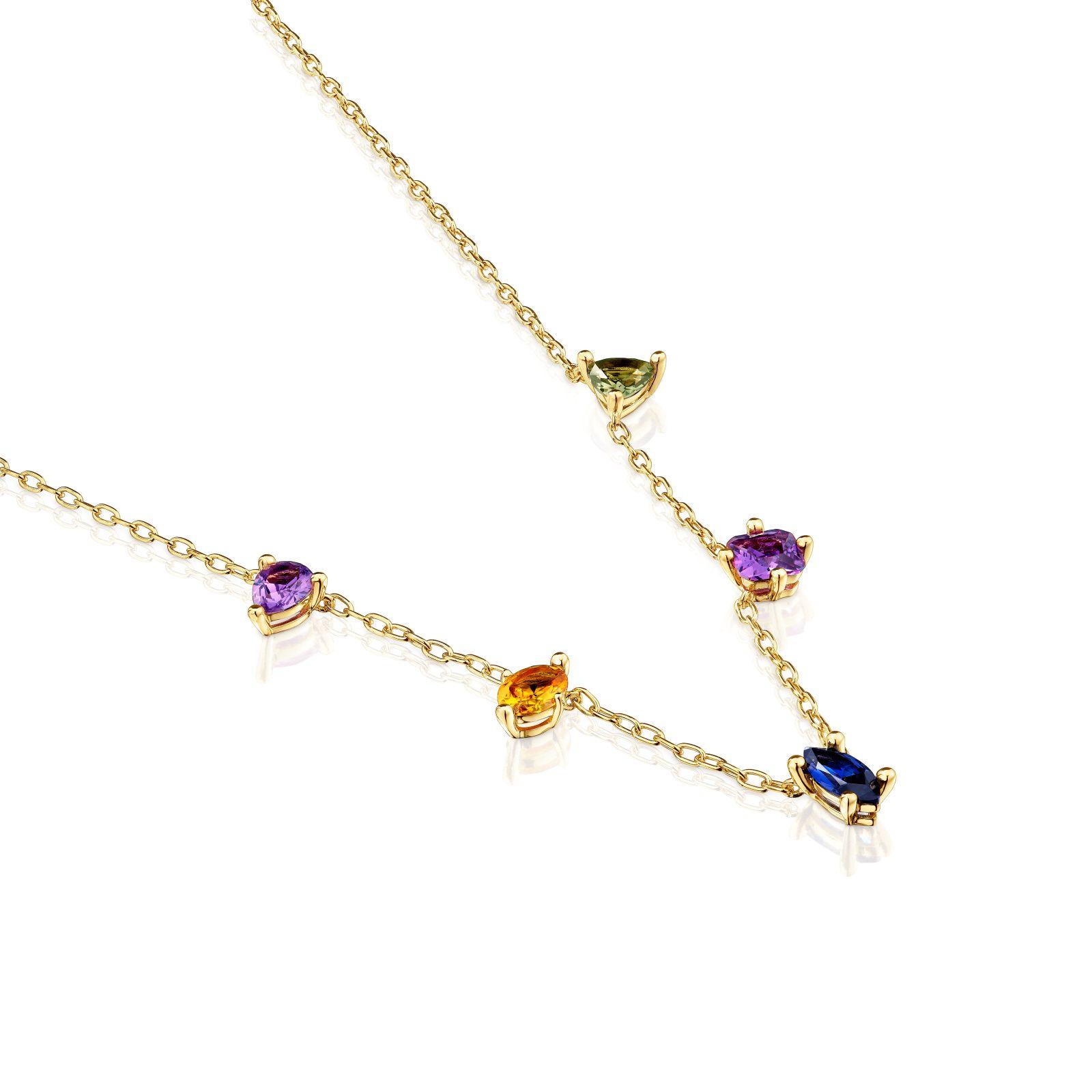 Collar corto oro 18 kt, plata y gemas lab TOUS LGG-2