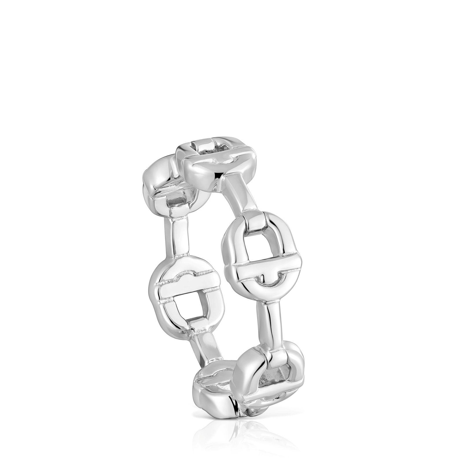 Anillo logo de plata TOUS MANIFESTO-0