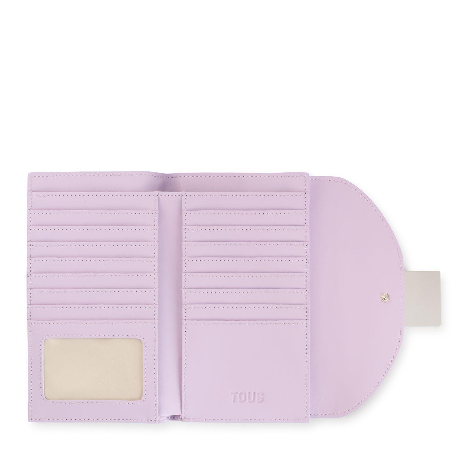 Billetera Flap malva Kaos Pix Tous-2